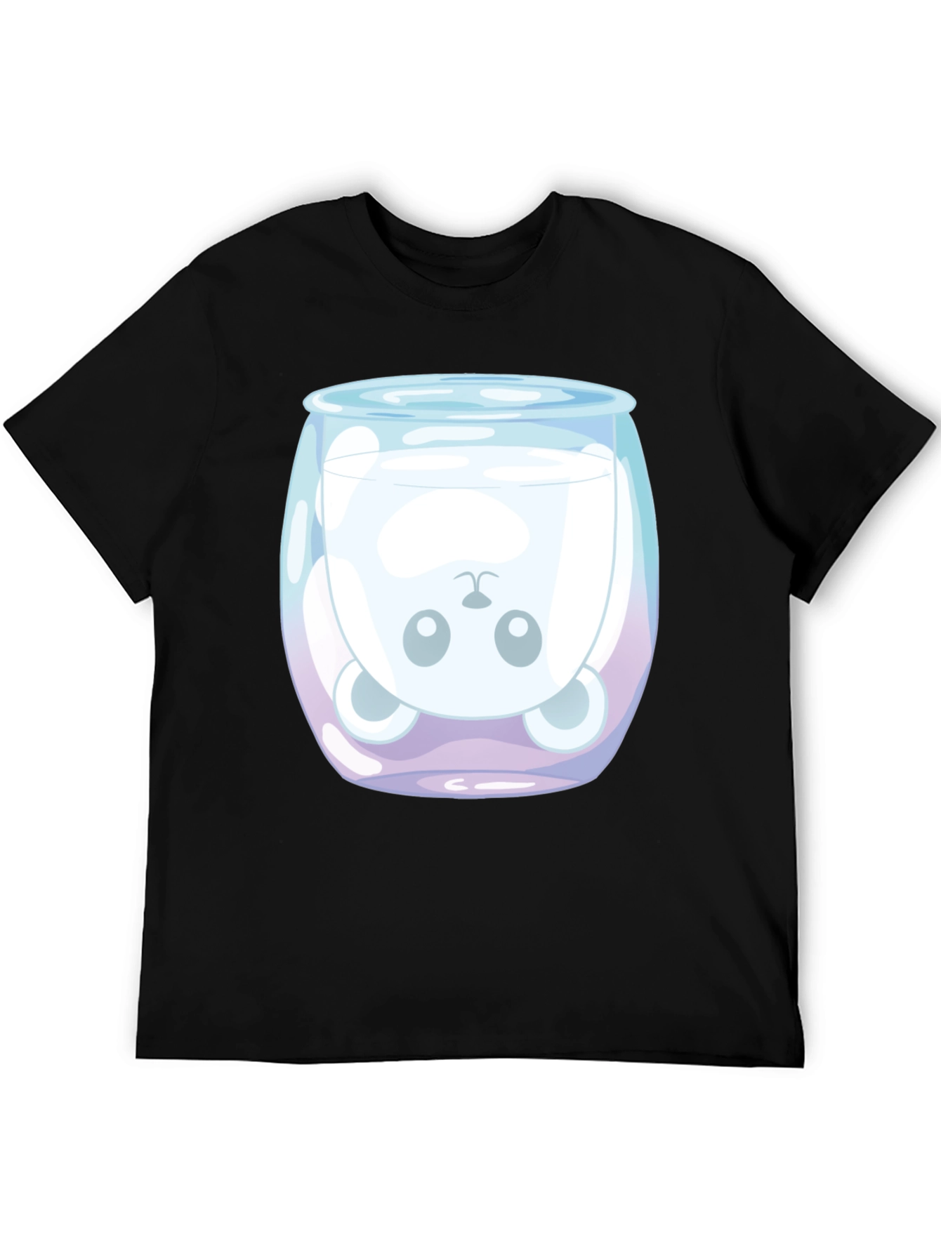 Cute Bear in Milk Glass Graphic T-Shirt