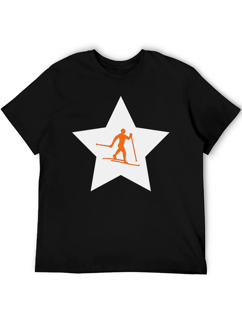 Ski Star Graphic Tee - Black Cotton Blend