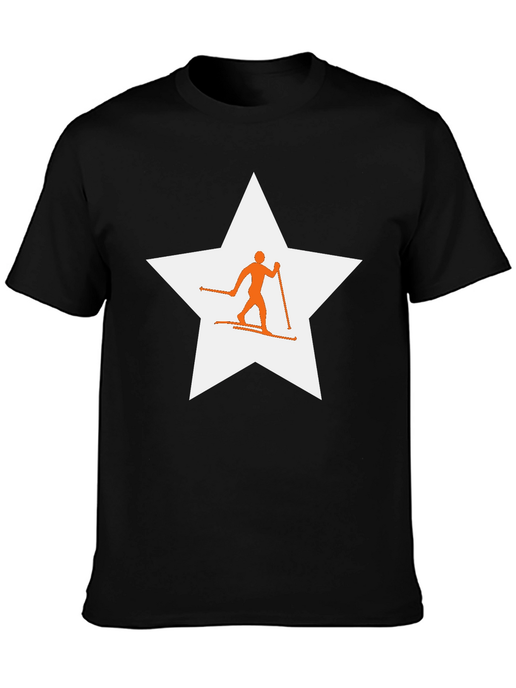 Ski Star Graphic Tee - Black Cotton Blend