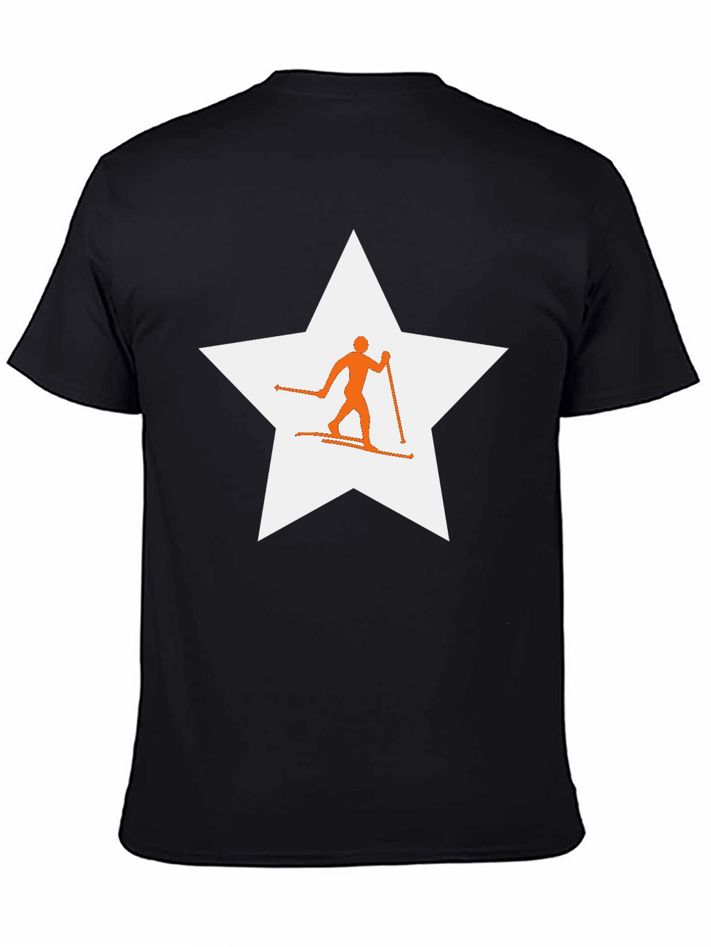 Ski Star Graphic Tee - Black Cotton Blend