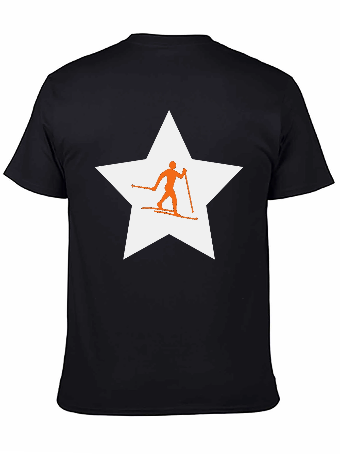 Ski Star Graphic Tee - Black Cotton Blend