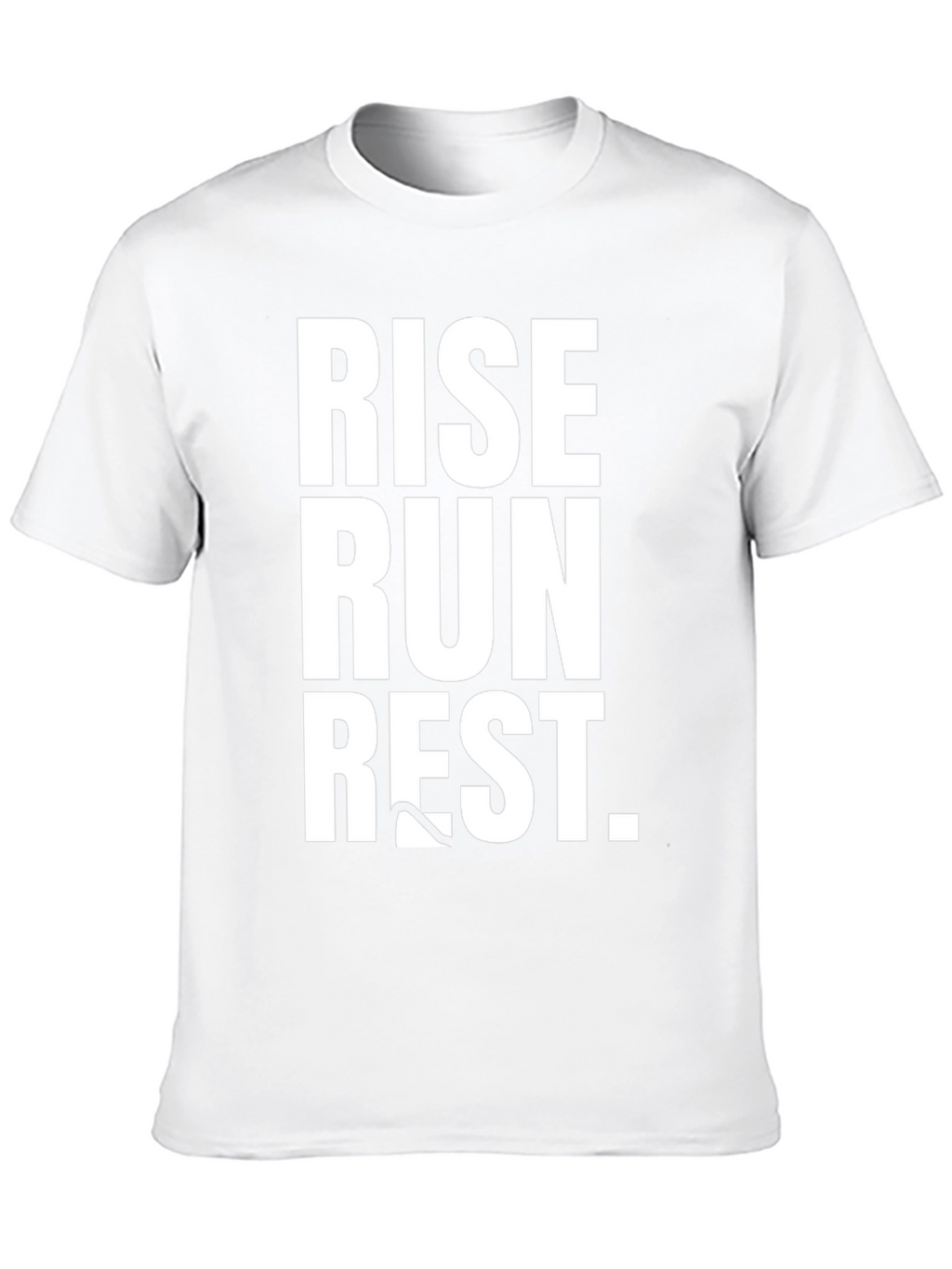 Rise Run Rest Graphic Tee - Black Cotton T-Shirt