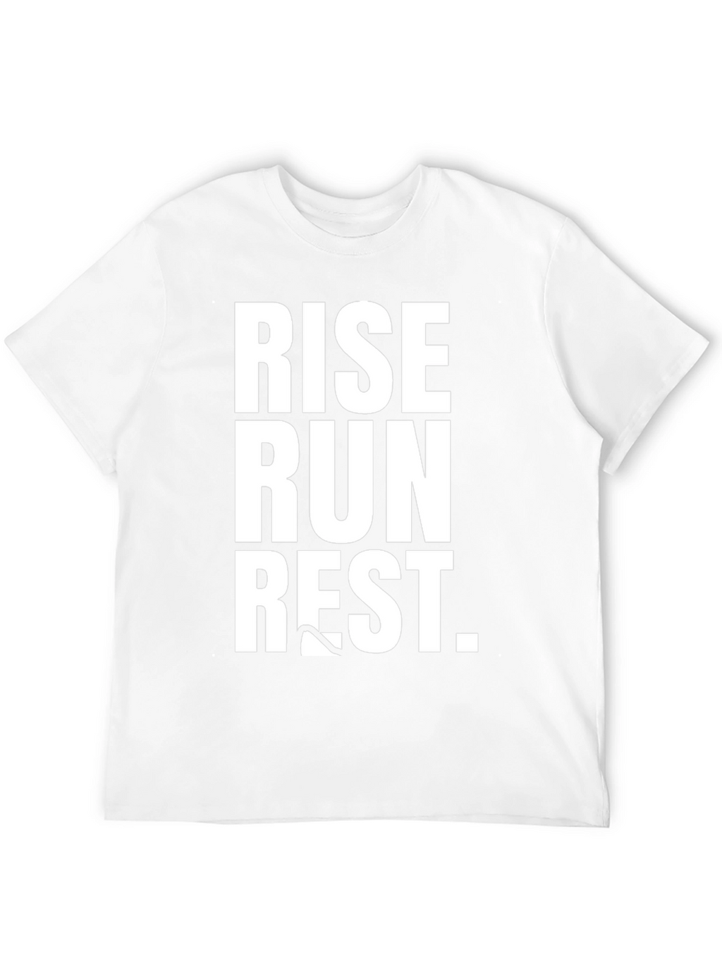 Rise Run Rest Graphic Tee - Black Cotton T-Shirt