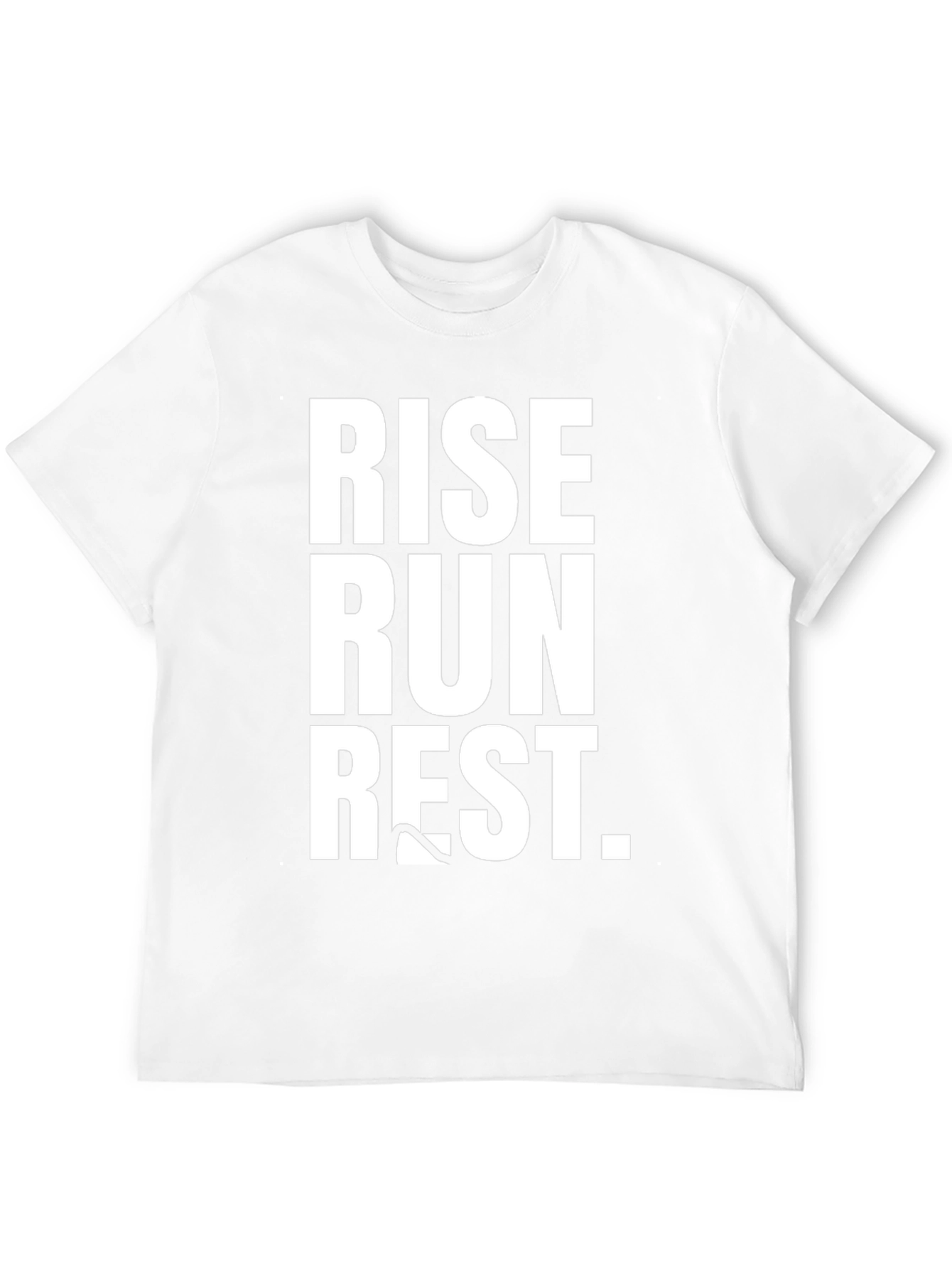Rise Run Rest Graphic Tee - Black Cotton T-Shirt