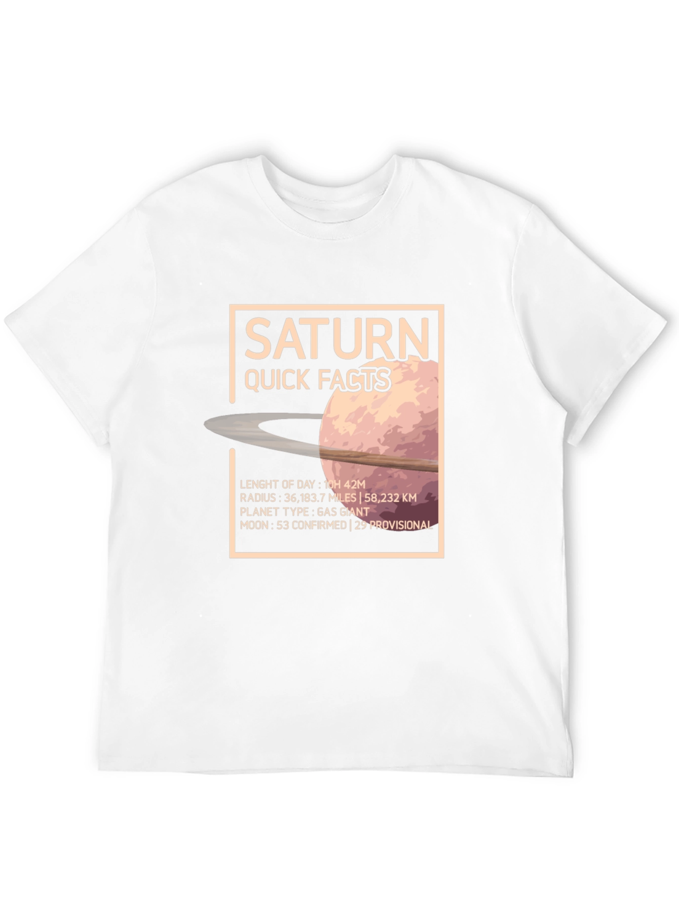 Saturn Quick Facts Graphic T-Shirt
