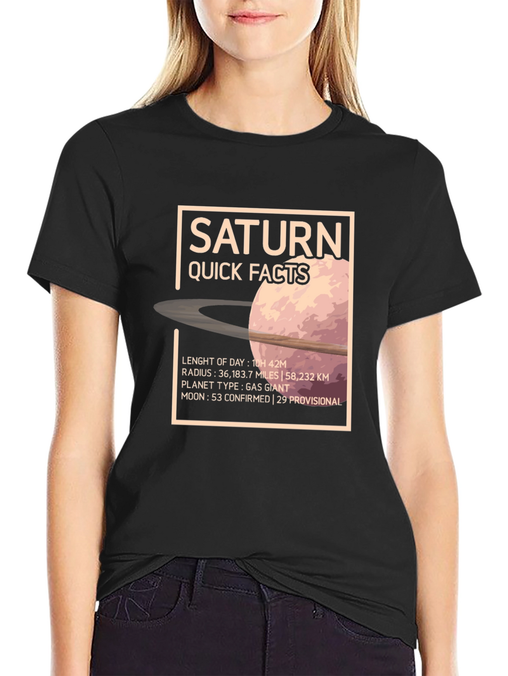 Saturn Quick Facts Graphic T-Shirt