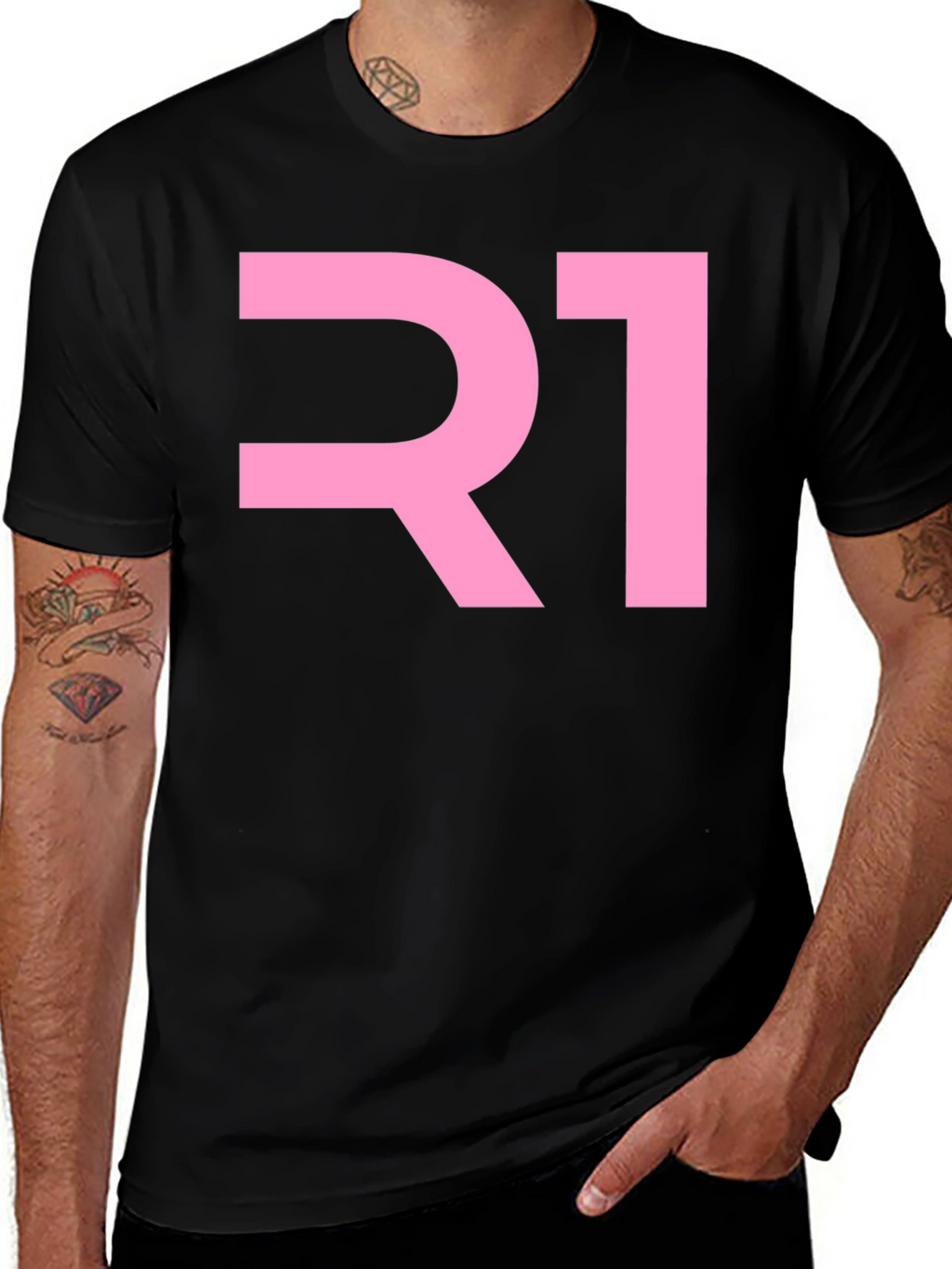 R1 Graphic T-Shirt - Cool Black Tee
