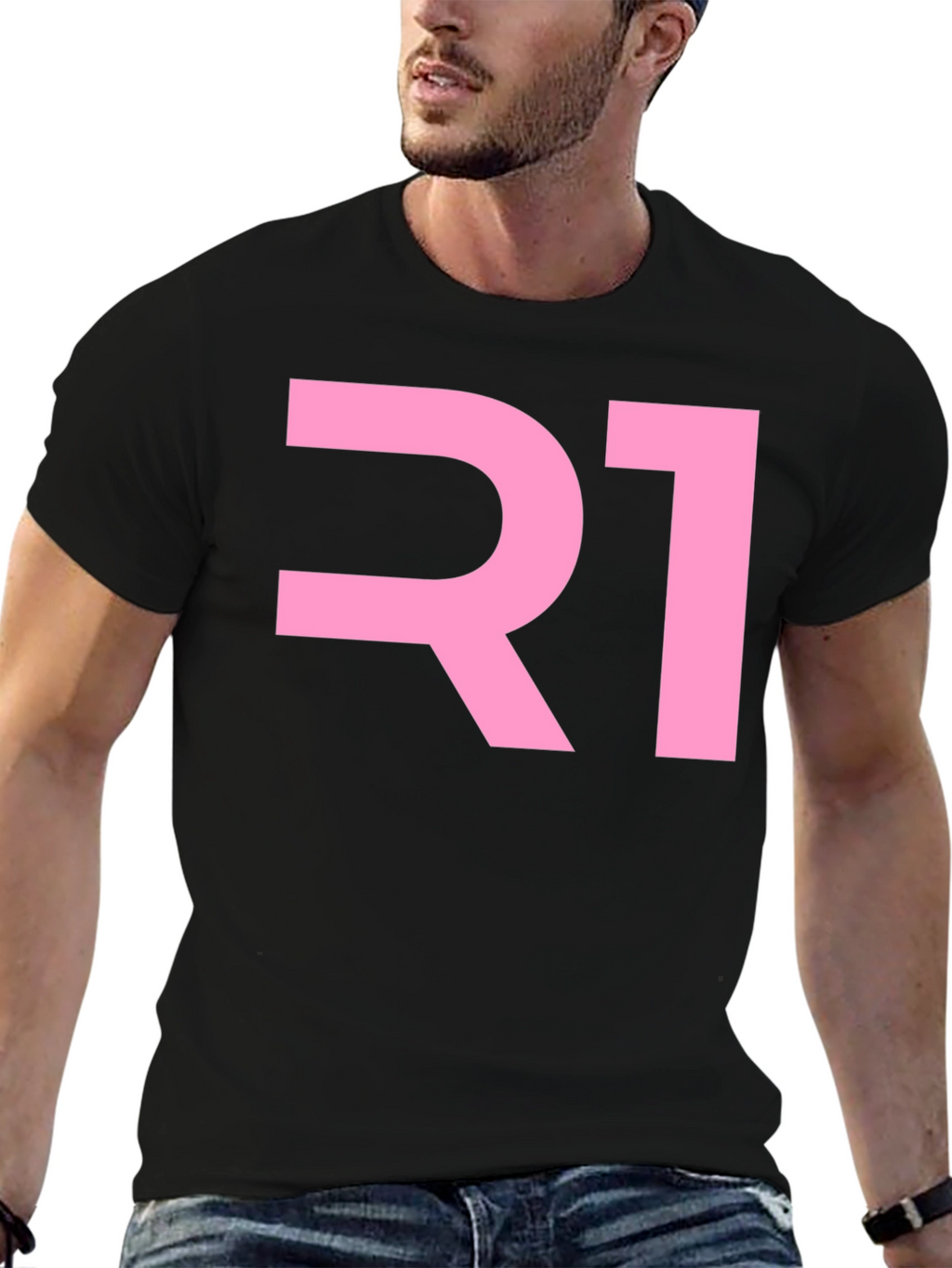 R1 Graphic T-Shirt - Cool Black Tee
