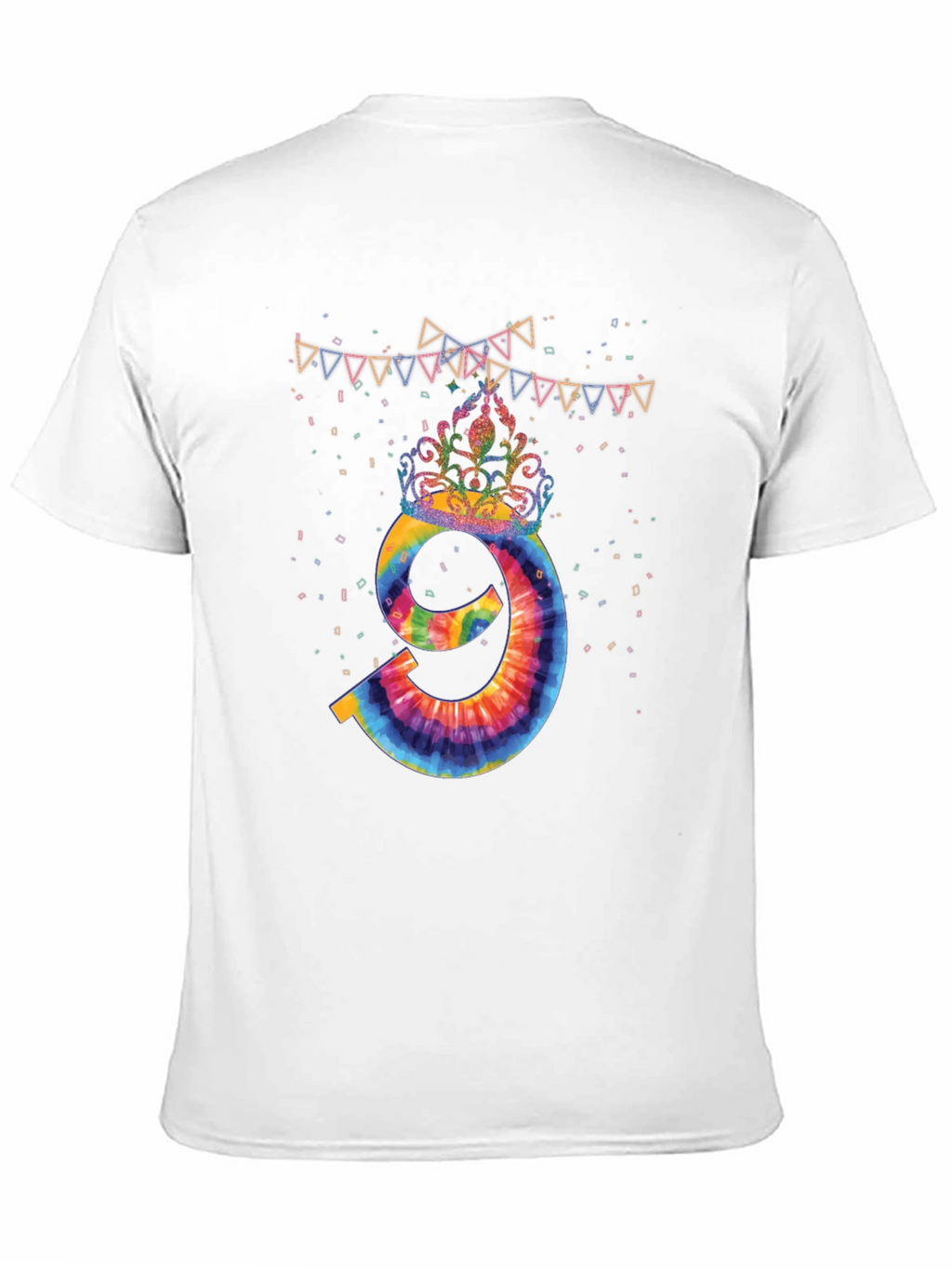 Tie Dye Number 9 Birthday T-Shirt