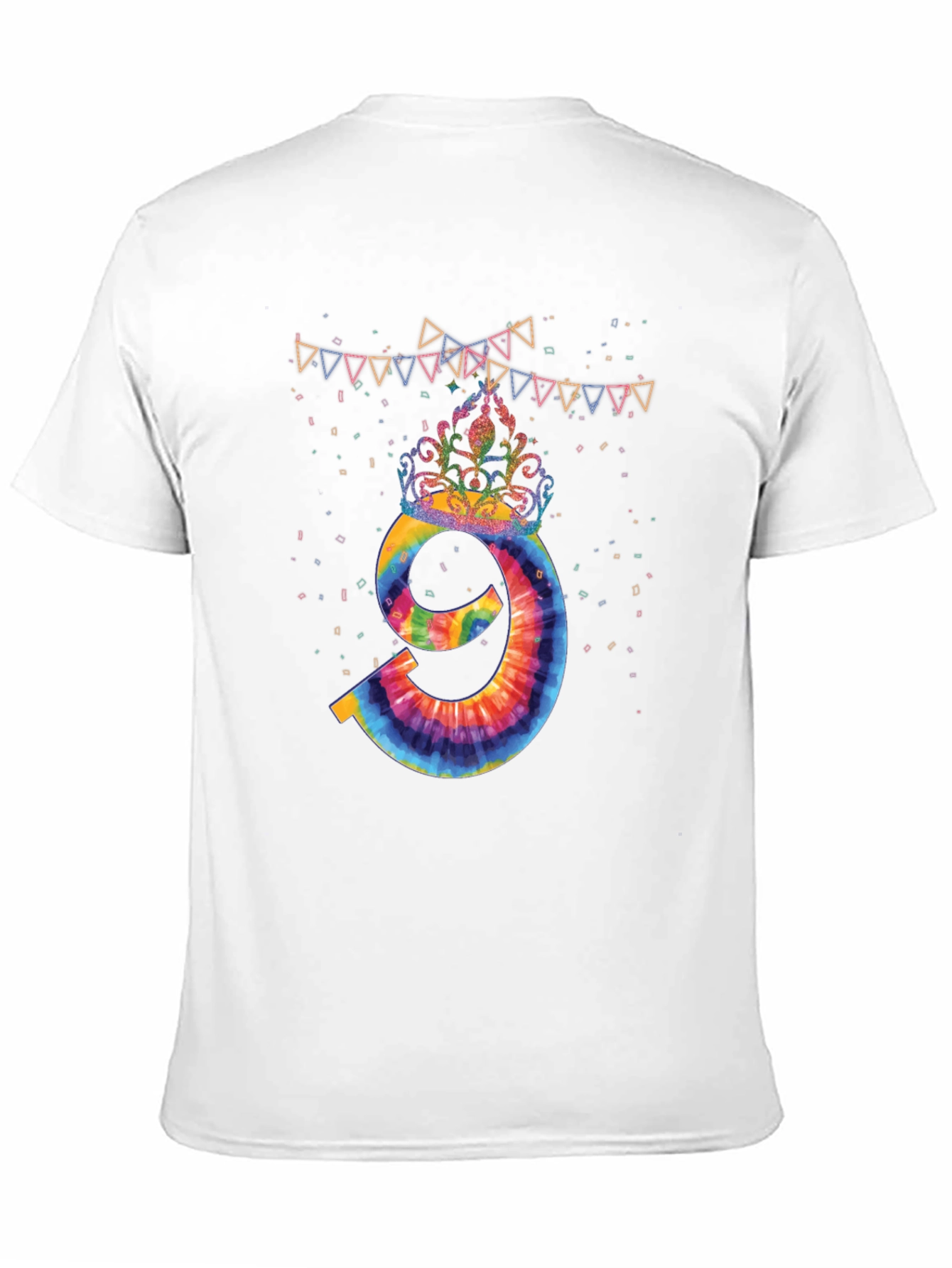 Tie Dye Number 9 Birthday T-Shirt