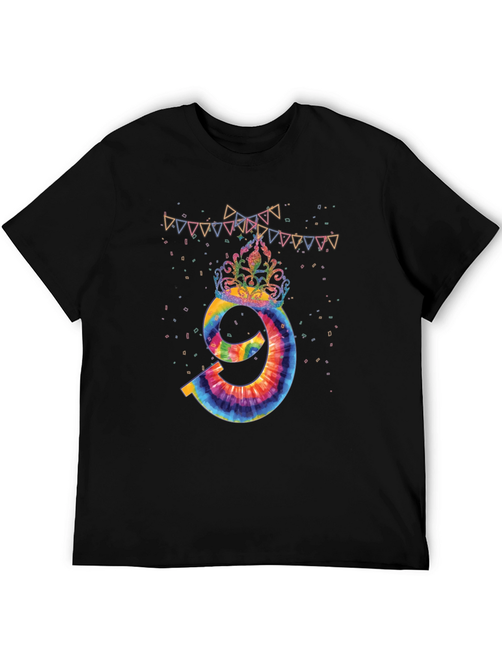 Tie Dye Number 9 Birthday T-Shirt