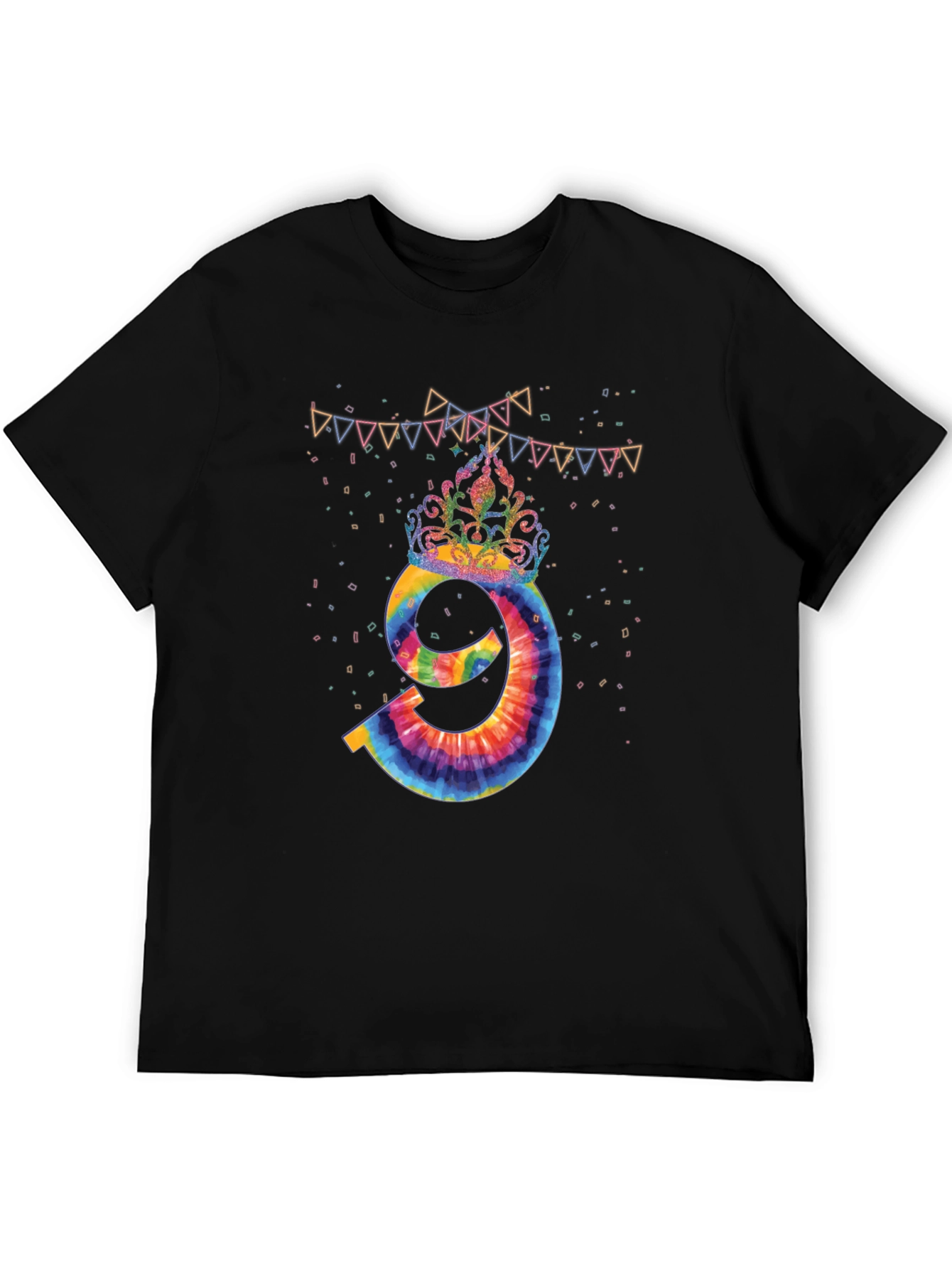 Tie Dye Number 9 Birthday T-Shirt