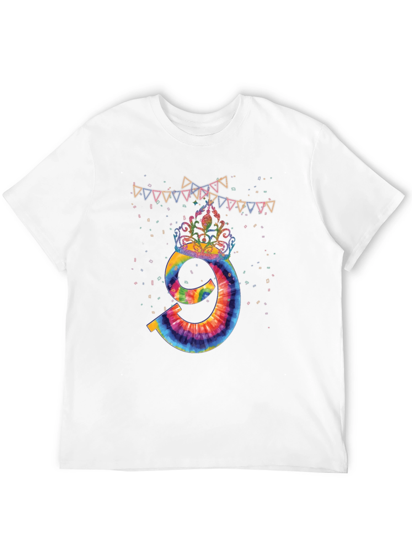 Tie Dye Number 9 Birthday T-Shirt