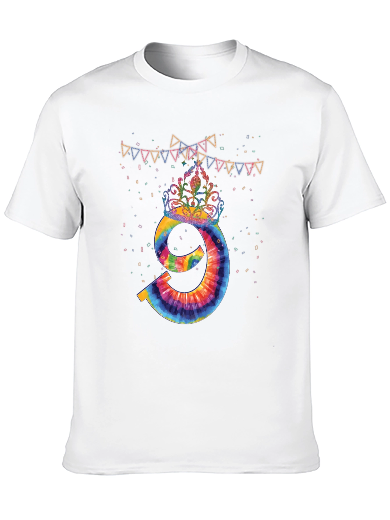 Tie Dye Number 9 Birthday T-Shirt