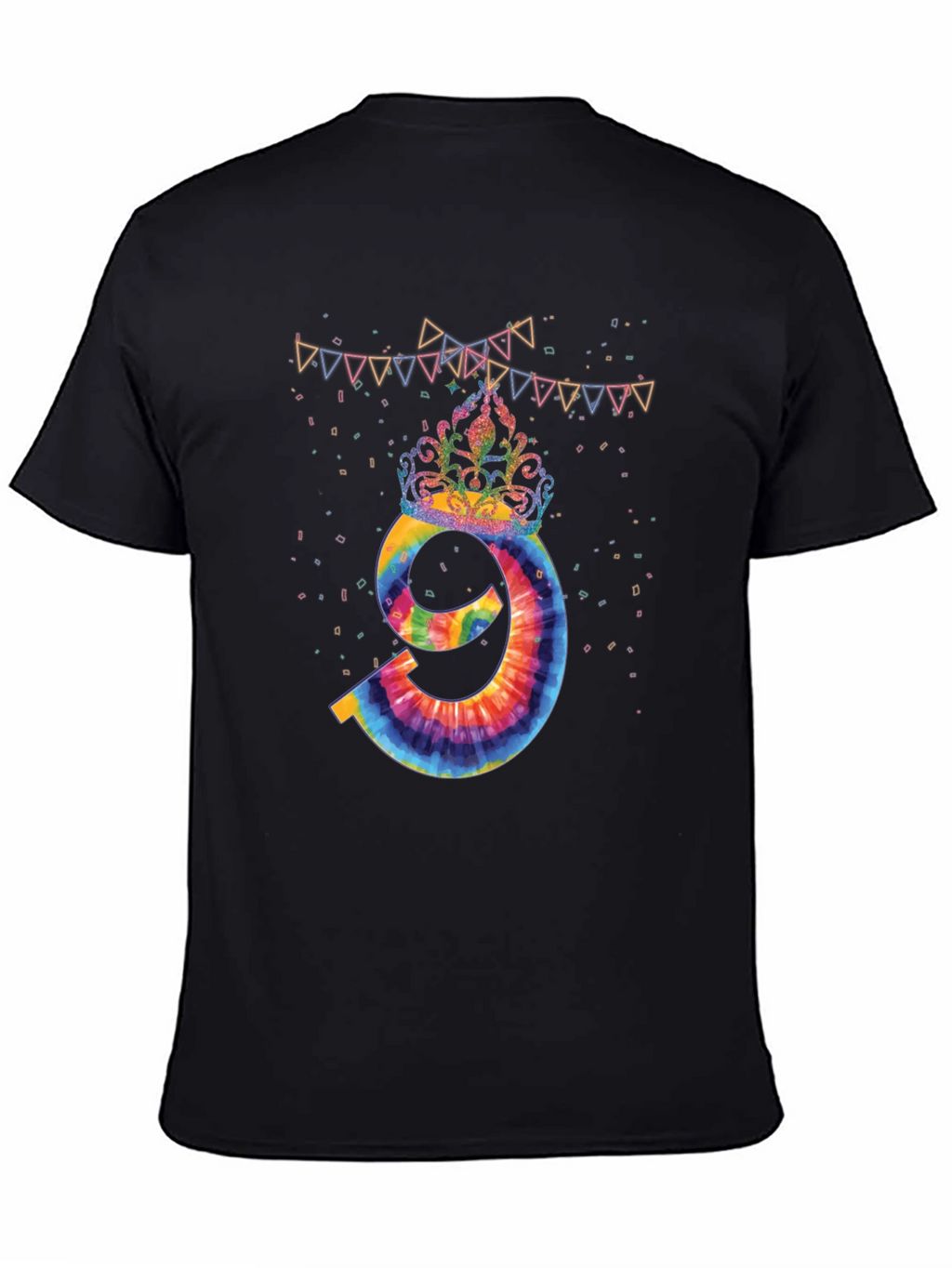 Tie Dye Number 9 Birthday T-Shirt