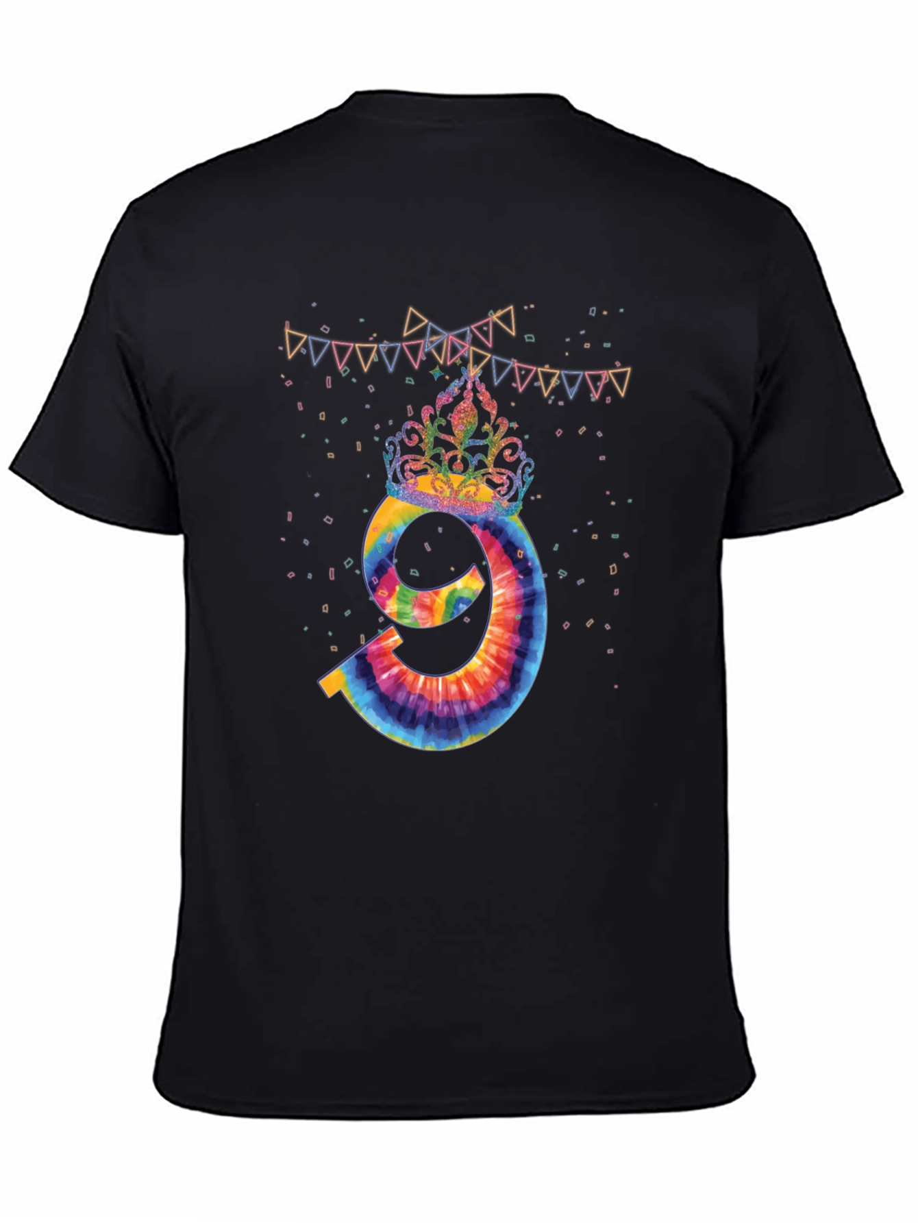 Tie Dye Number 9 Birthday T-Shirt