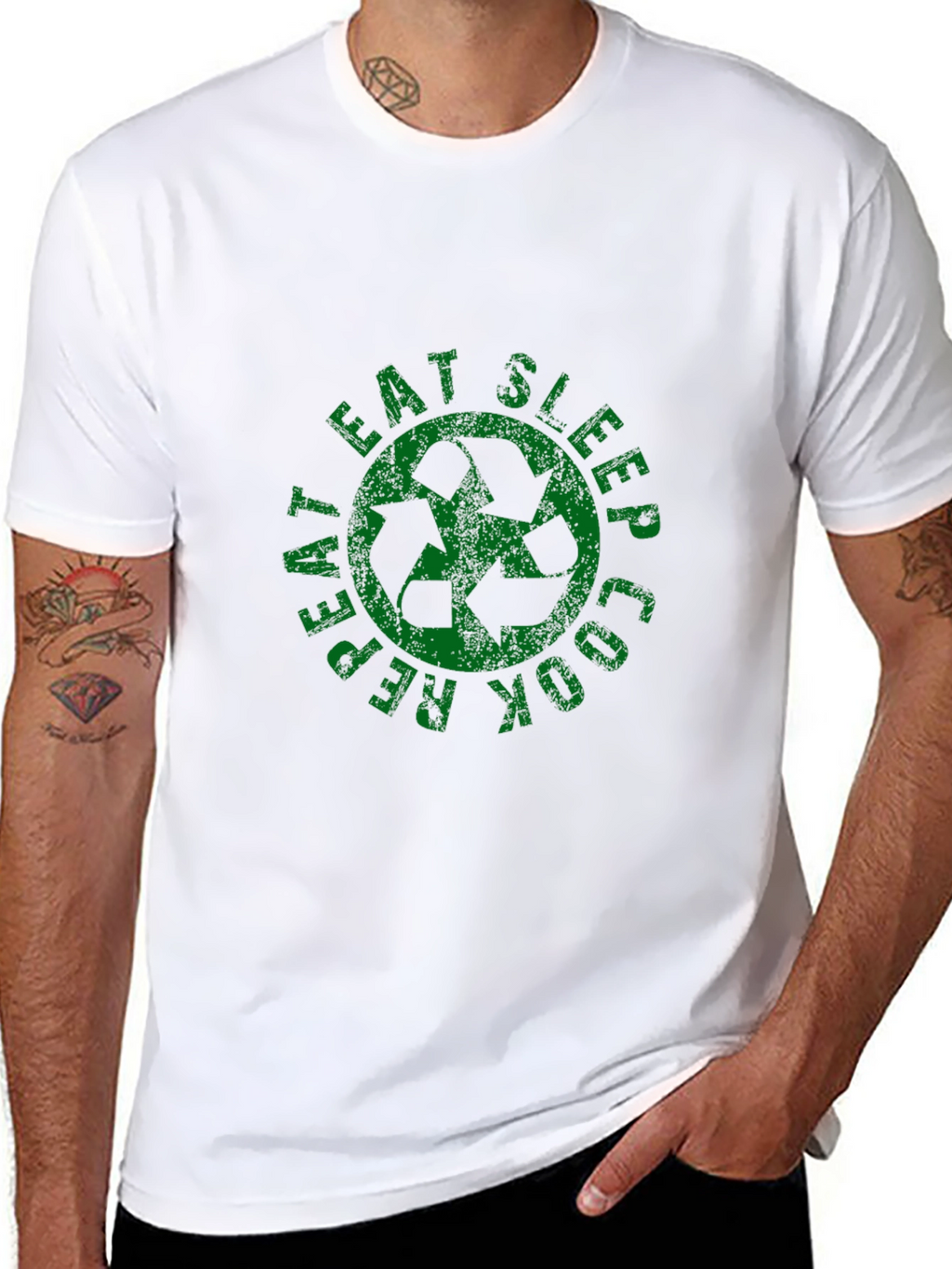 Eat Sleep Cook Repeat Graphic Tee