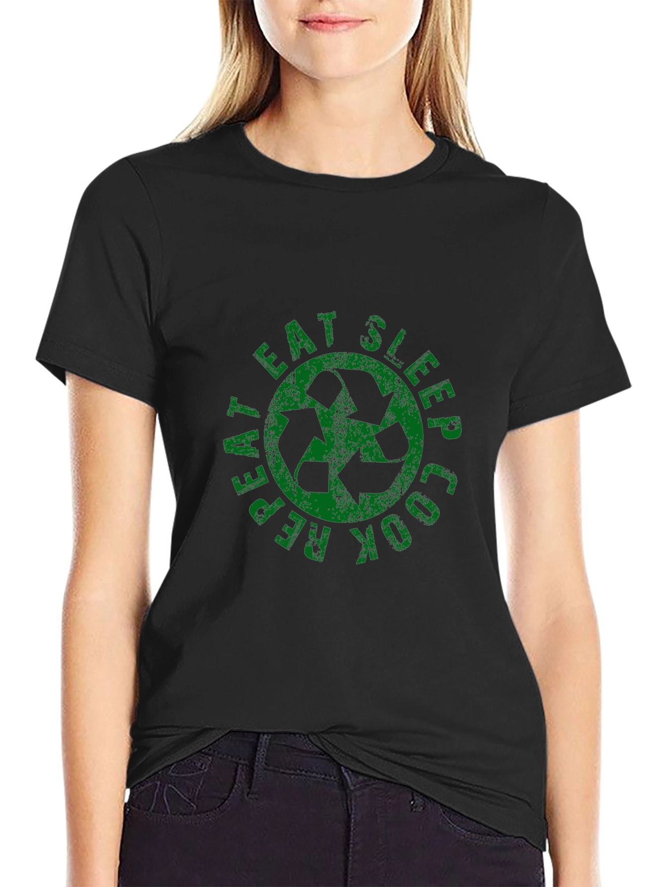 Eat Sleep Cook Repeat Graphic Tee