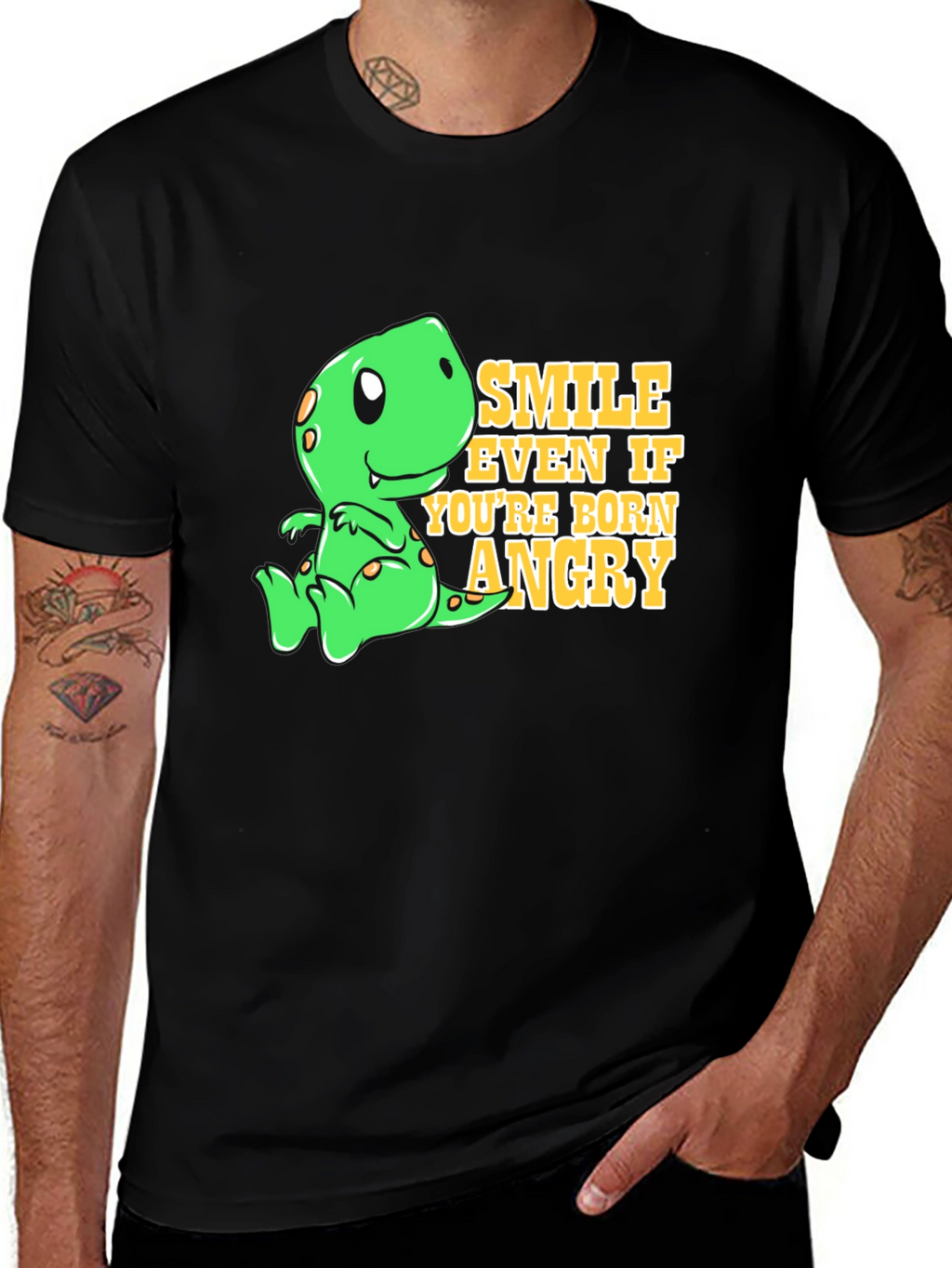 Smile Even If Youre Born Angry T-Shirt