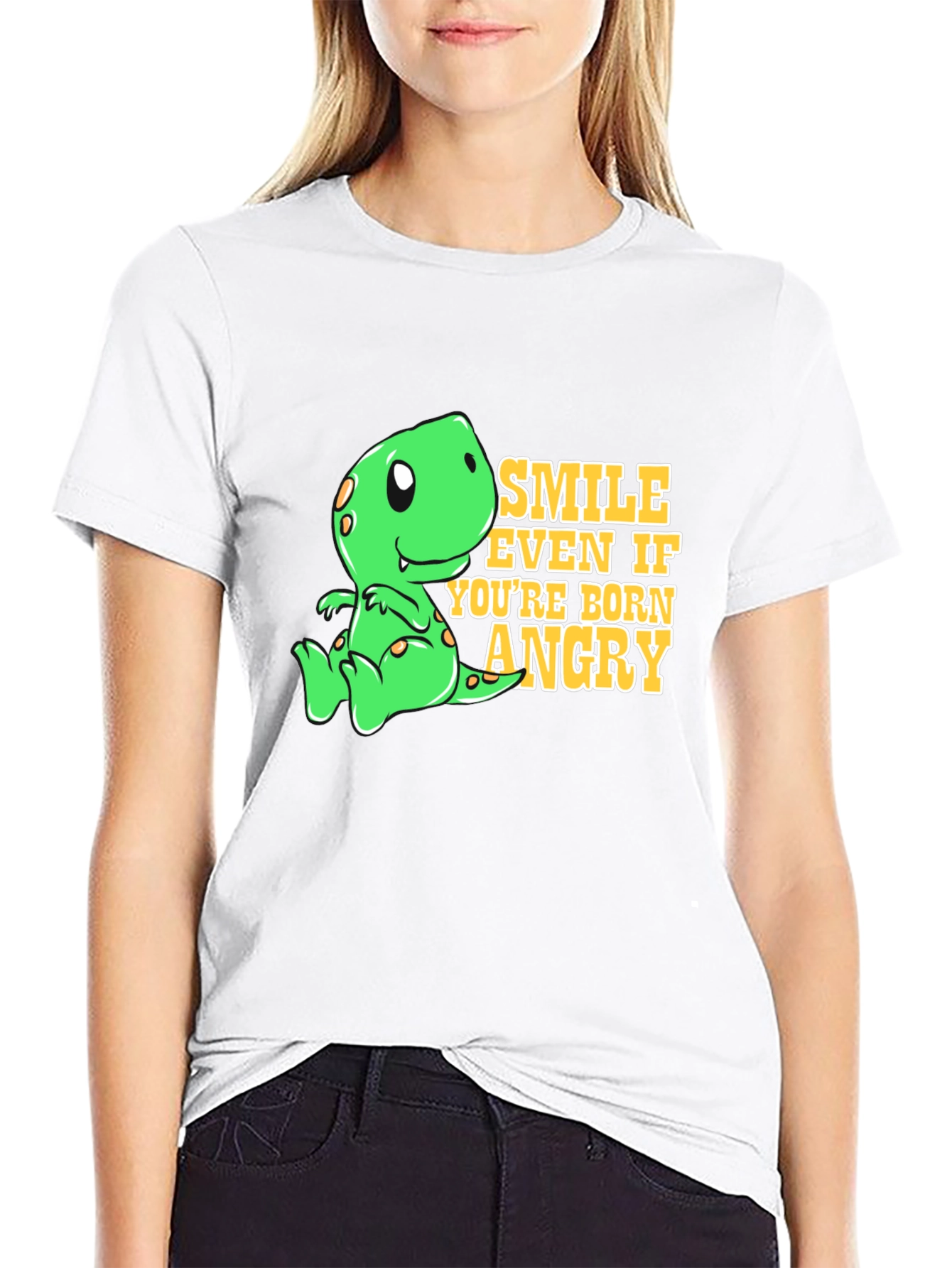 Smile Even If Youre Born Angry T-Shirt