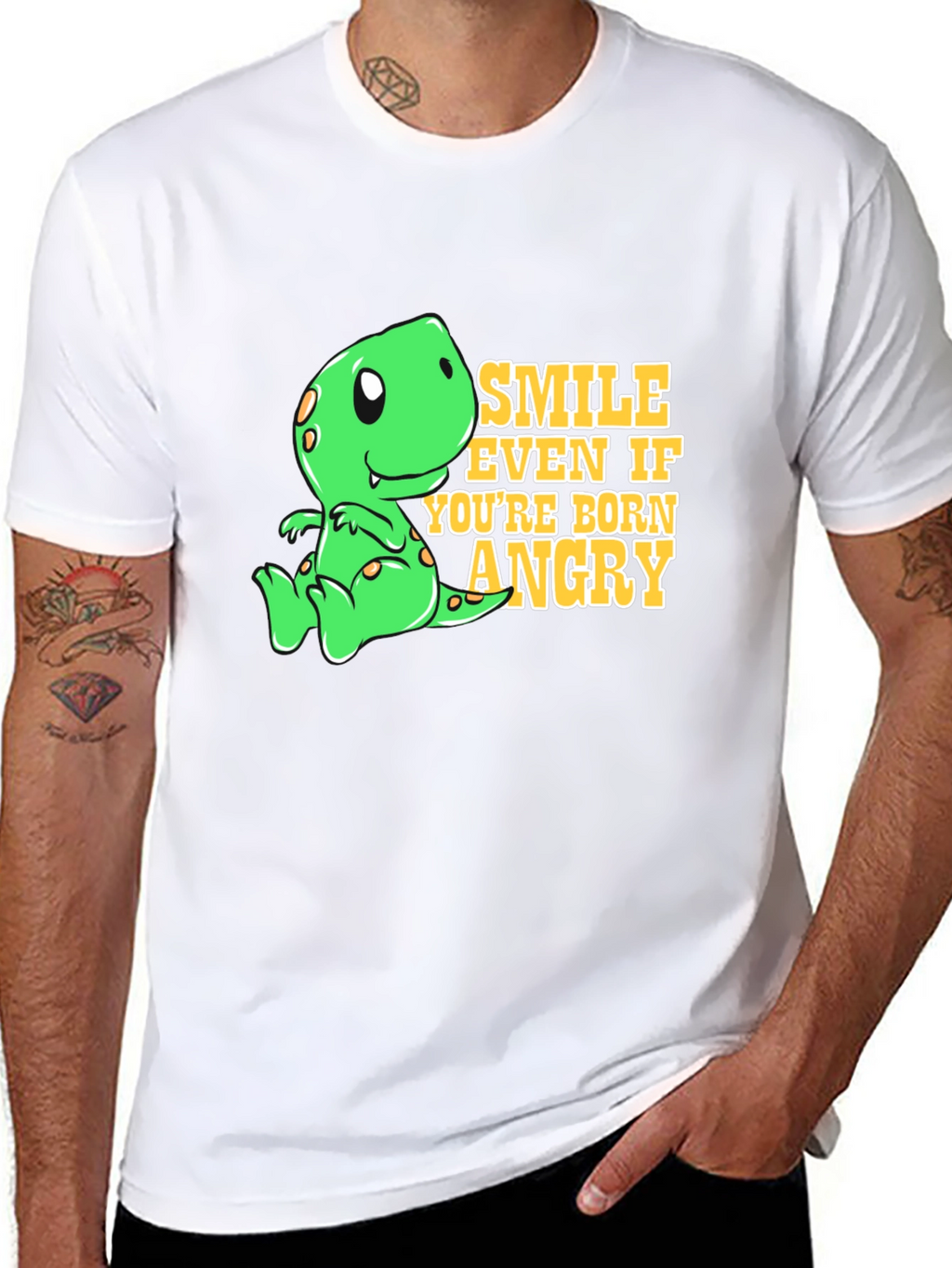 Smile Even If Youre Born Angry T-Shirt