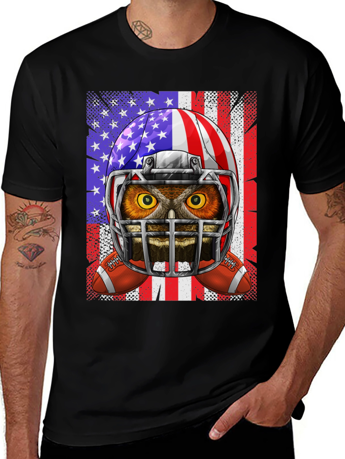 Owl American Football T-Shirt