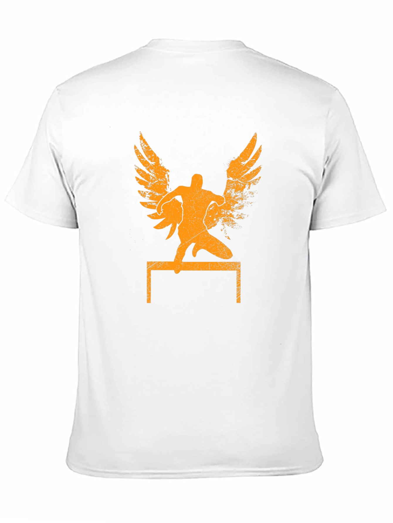 Winged Hurdler Graphic Tee - Sporty Black T-Shirt