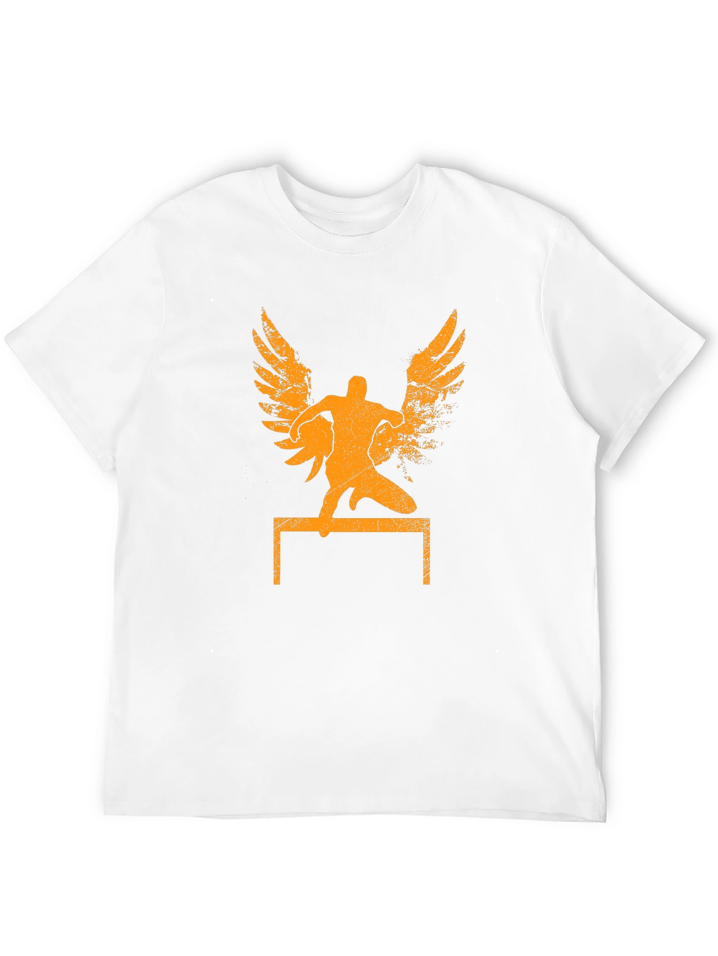 Winged Hurdler Graphic Tee - Sporty Black T-Shirt