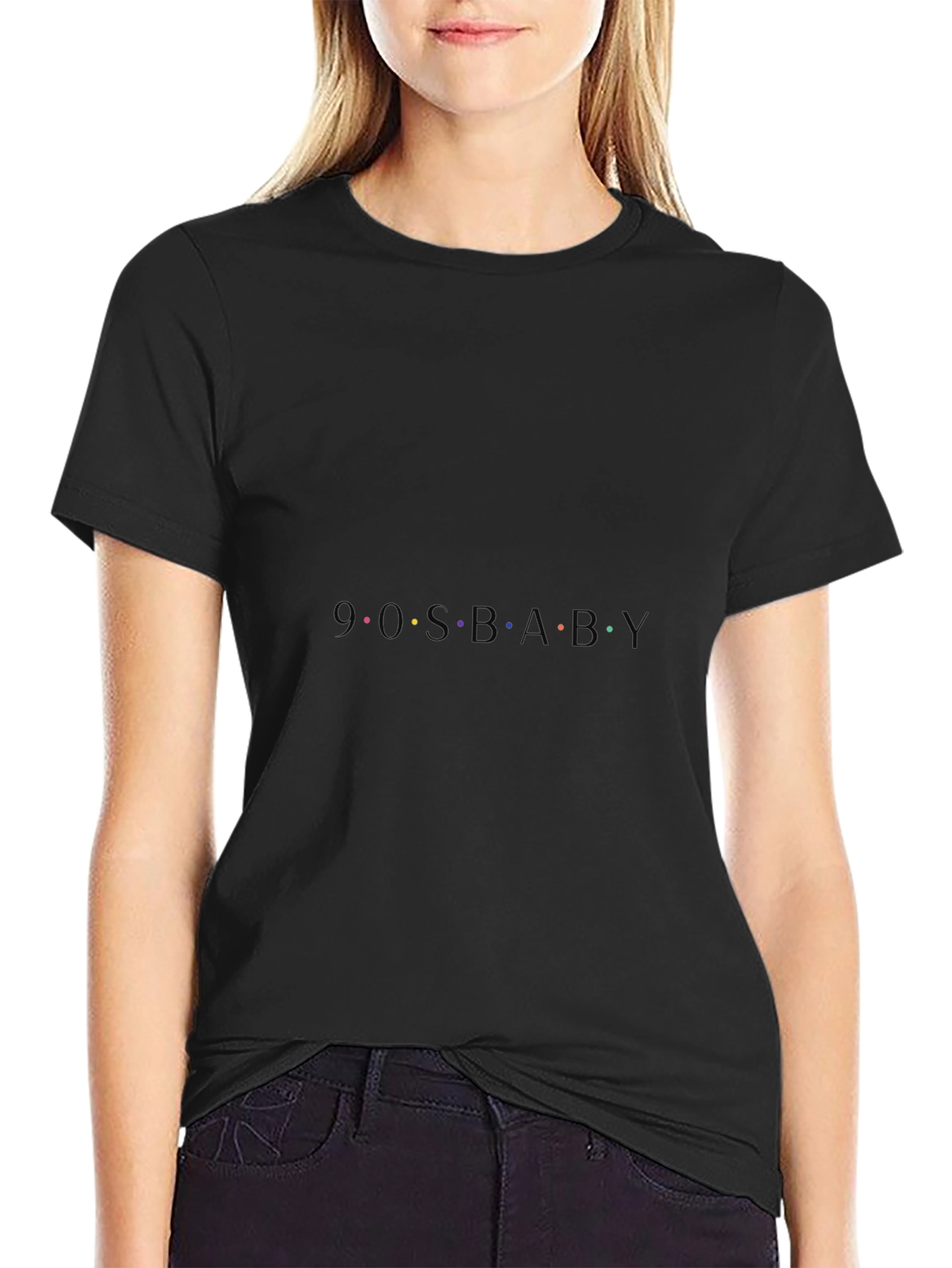 90s Baby Black T-Shirt - Retro Style