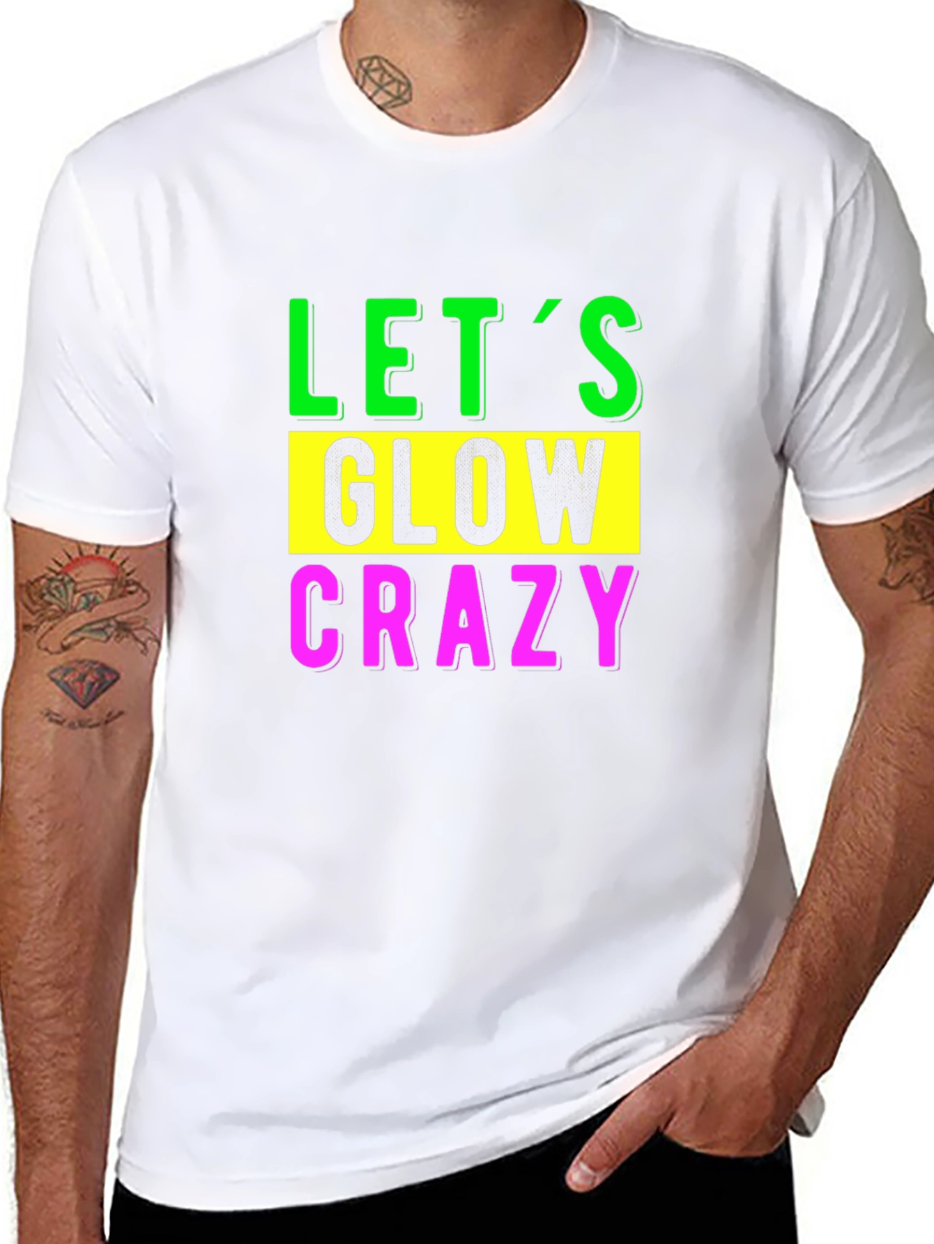 Lets Glow Crazy Black T-Shirt