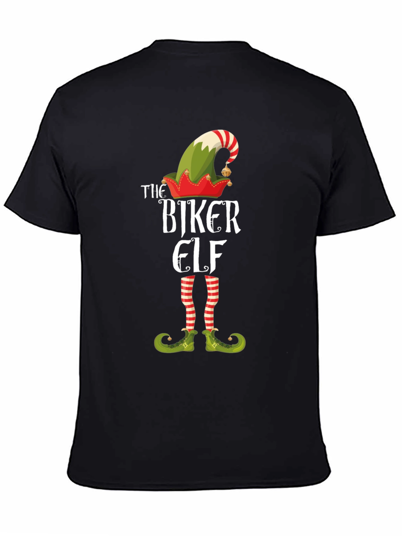 The Biker Elf T-Shirt - Holiday Novelty Tee