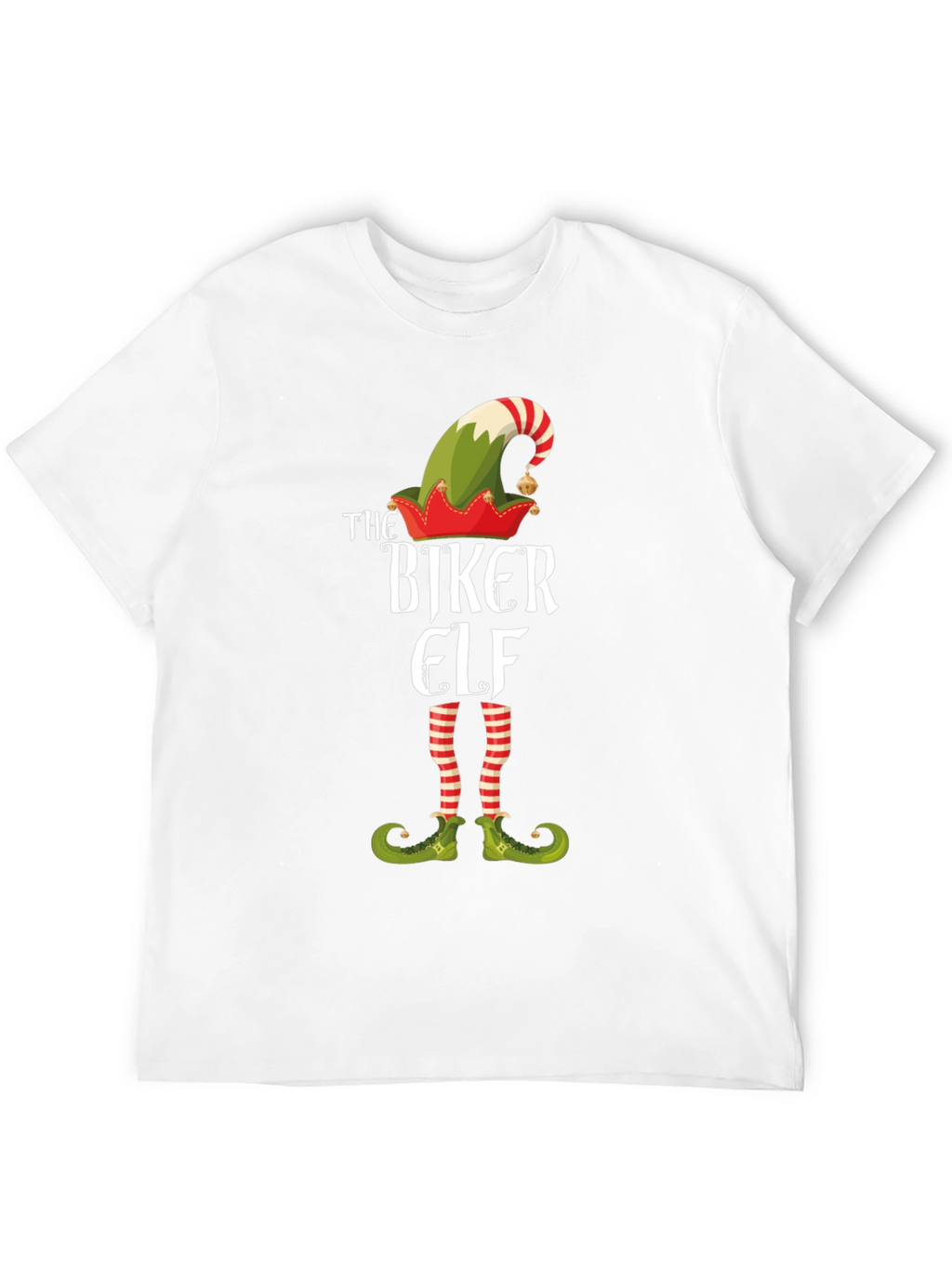 The Biker Elf T-Shirt - Holiday Novelty Tee