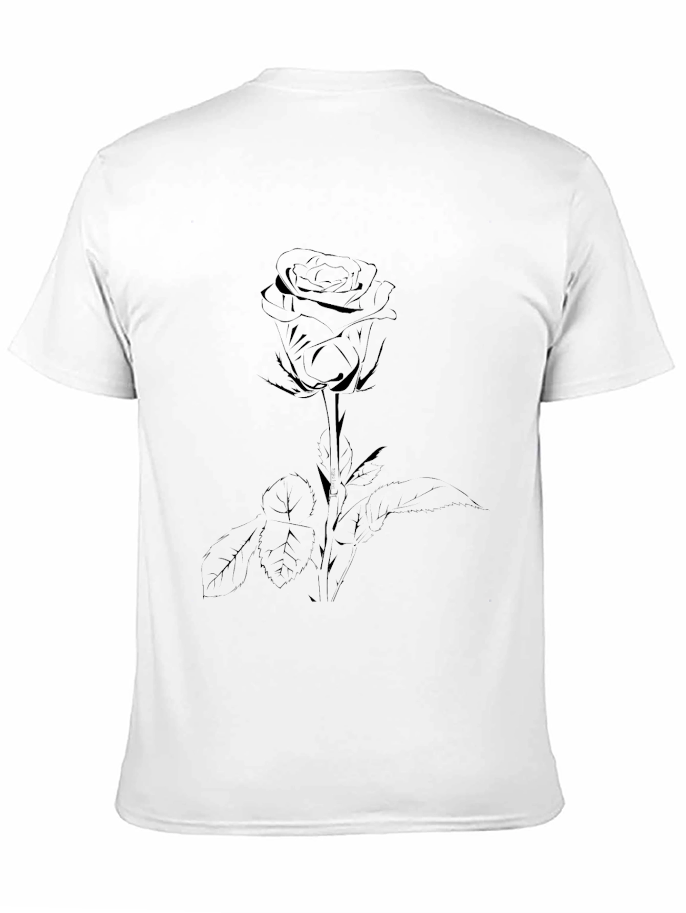 Black Rose Graphic Tee - Modern Floral T-Shirt
