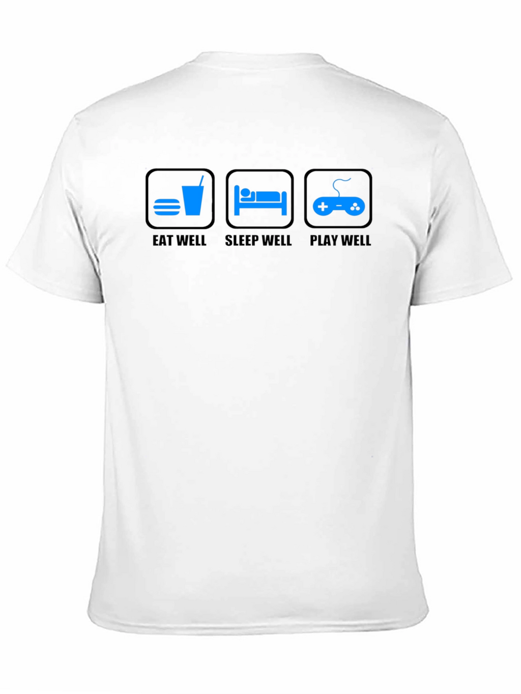 Eat Sleep Play Well Black Graphic Tee