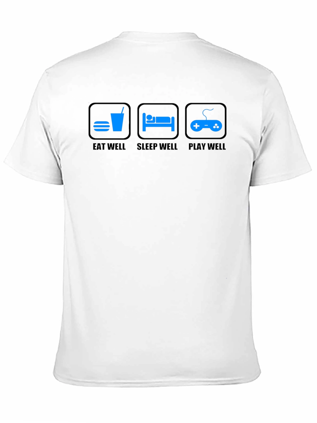 Eat Sleep Play Well Black Graphic Tee