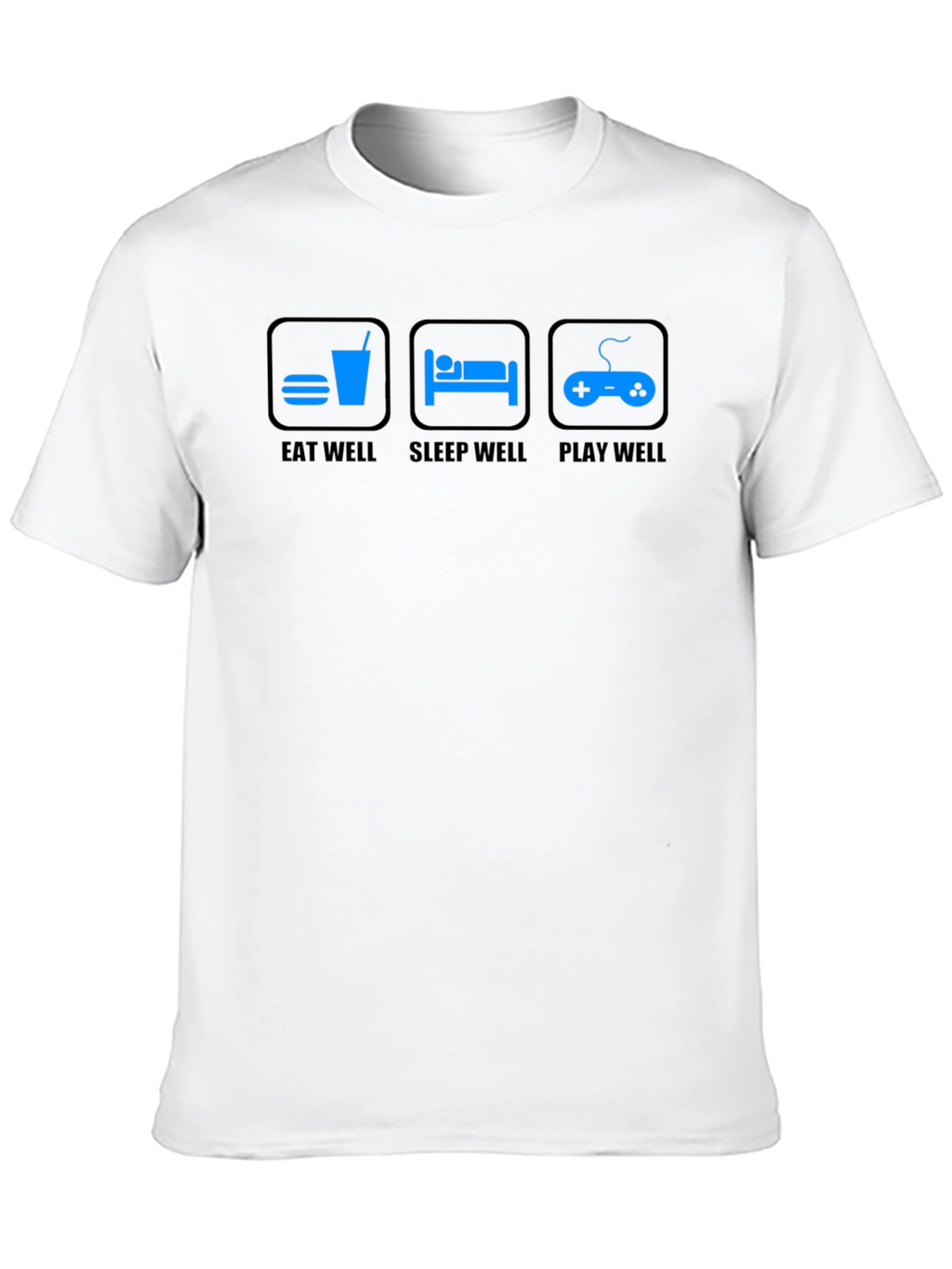 Eat Sleep Play Well Black Graphic Tee
