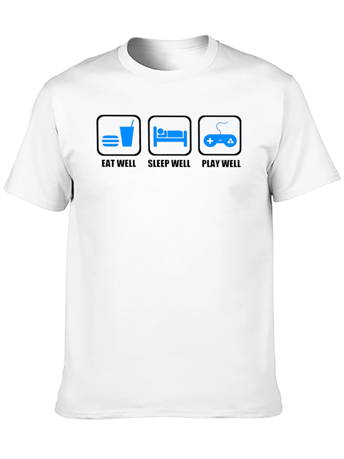 Eat Sleep Play Well Black Graphic Tee