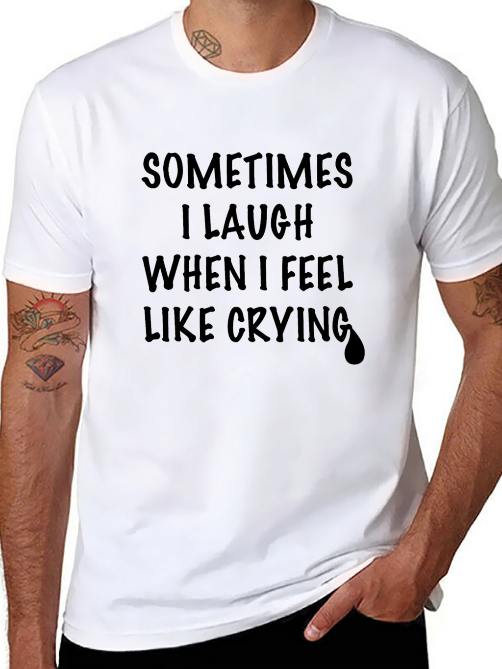 Sometimes I Laugh T-Shirt - Unisex Black Graphic Tee
