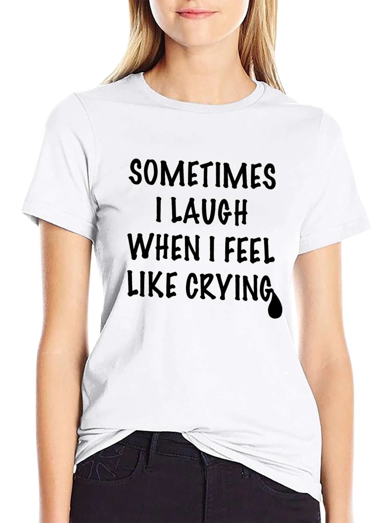 Sometimes I Laugh T-Shirt - Unisex Black Graphic Tee