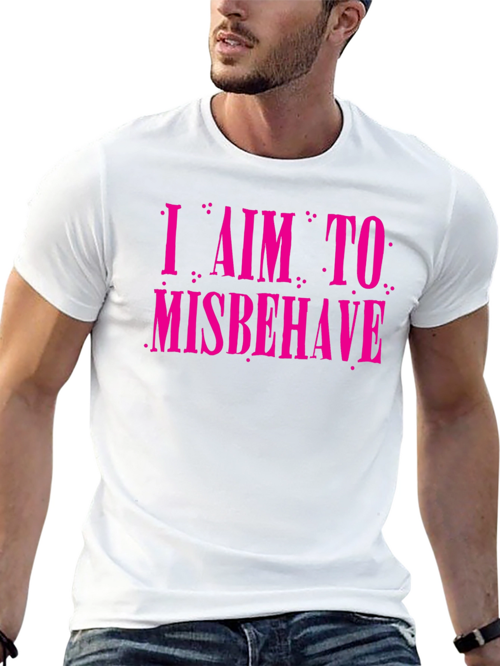 I Aim to Misbehave Graphic Tee - Black