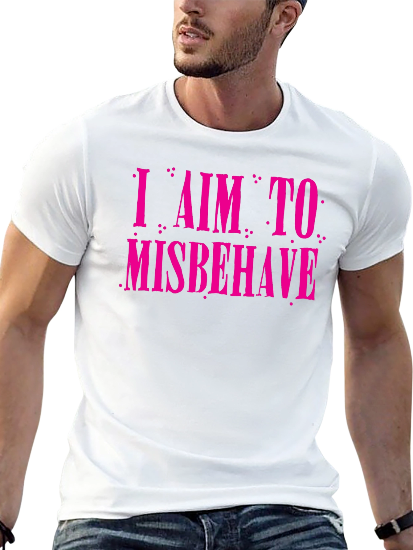 I Aim to Misbehave Graphic Tee - Black