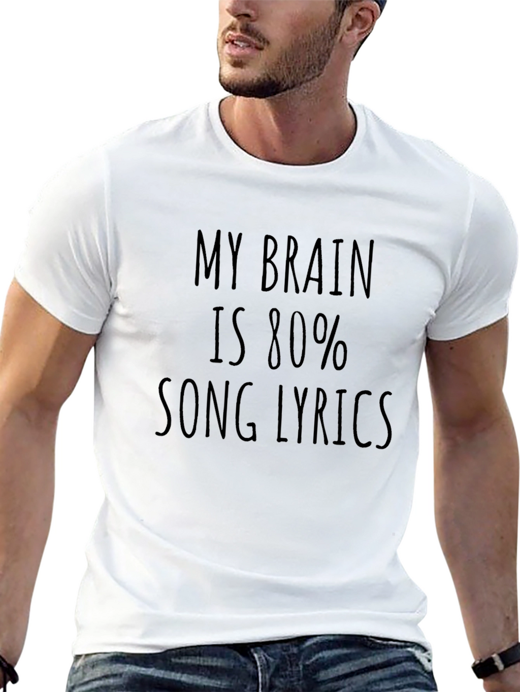 My Brain is 80% Song Lyrics T-Shirt
