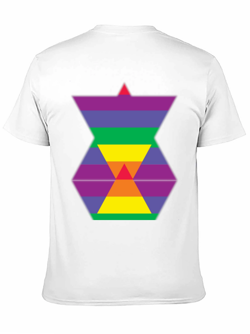 Rainbow Hexagon Graphic Tee - Modern Style