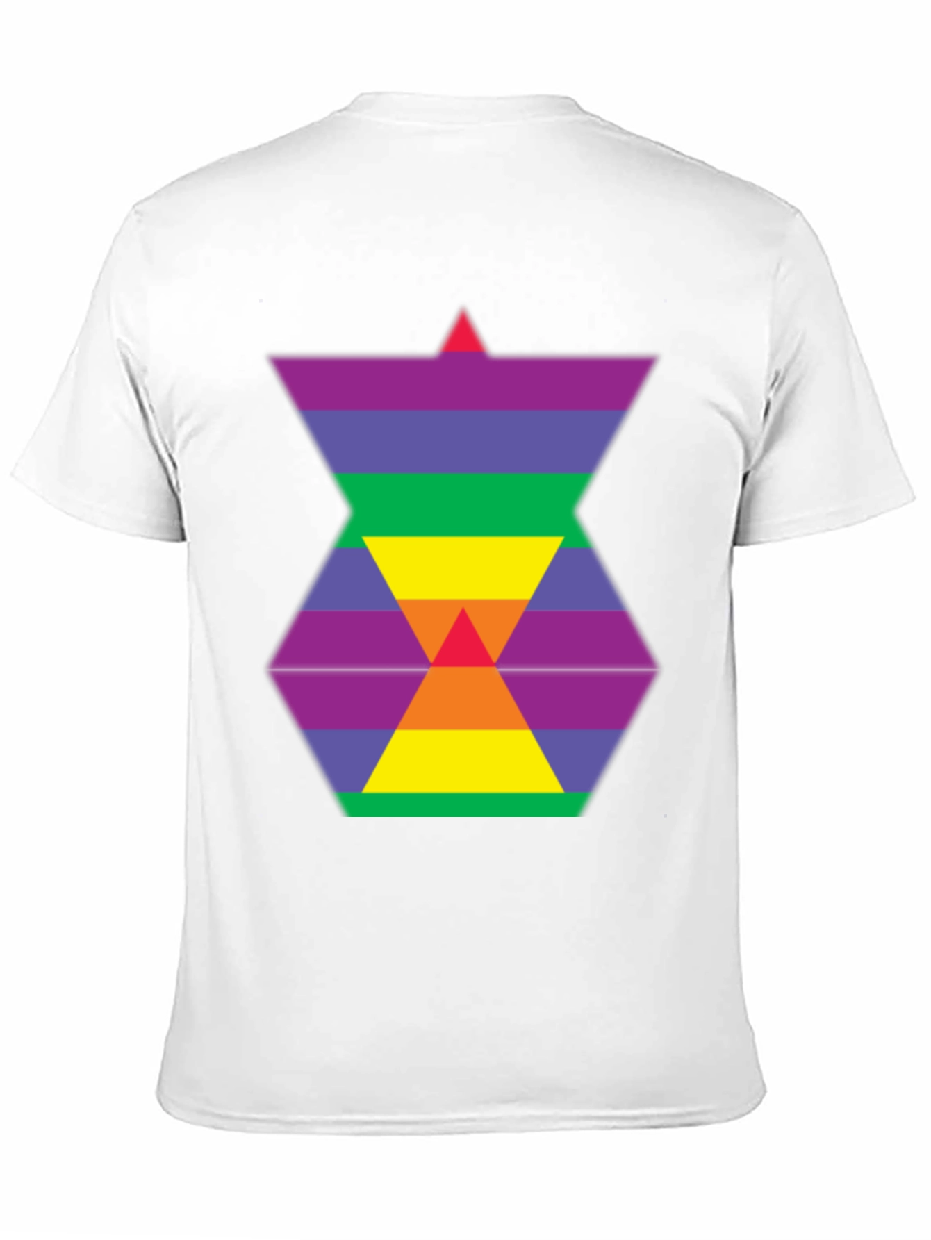 Rainbow Hexagon Graphic Tee - Modern Style