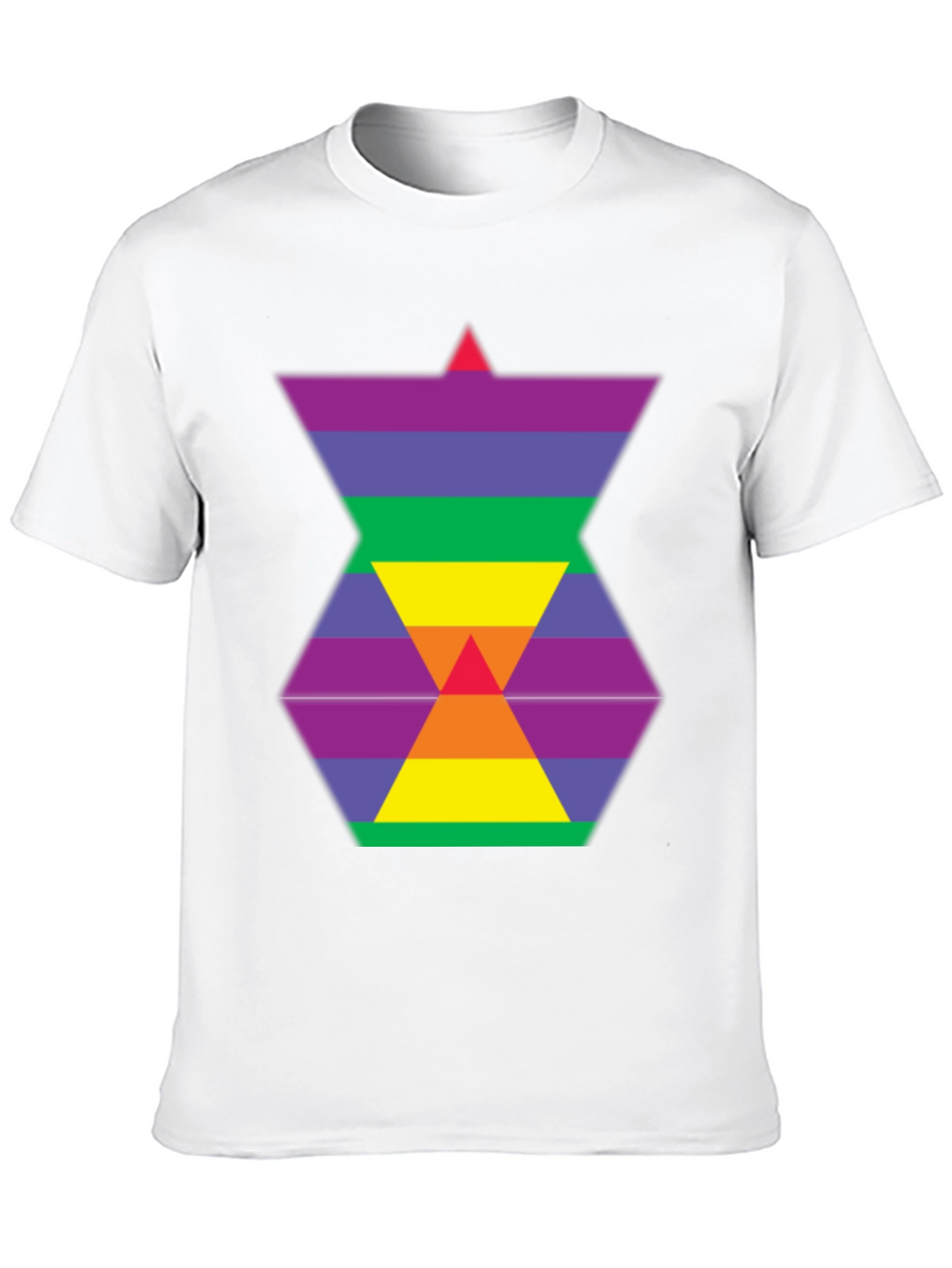 Rainbow Hexagon Graphic Tee - Modern Style
