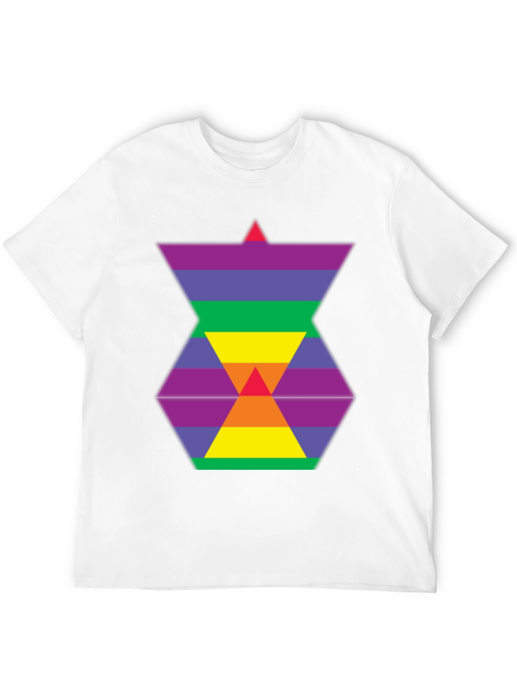 Rainbow Hexagon Graphic Tee - Modern Style