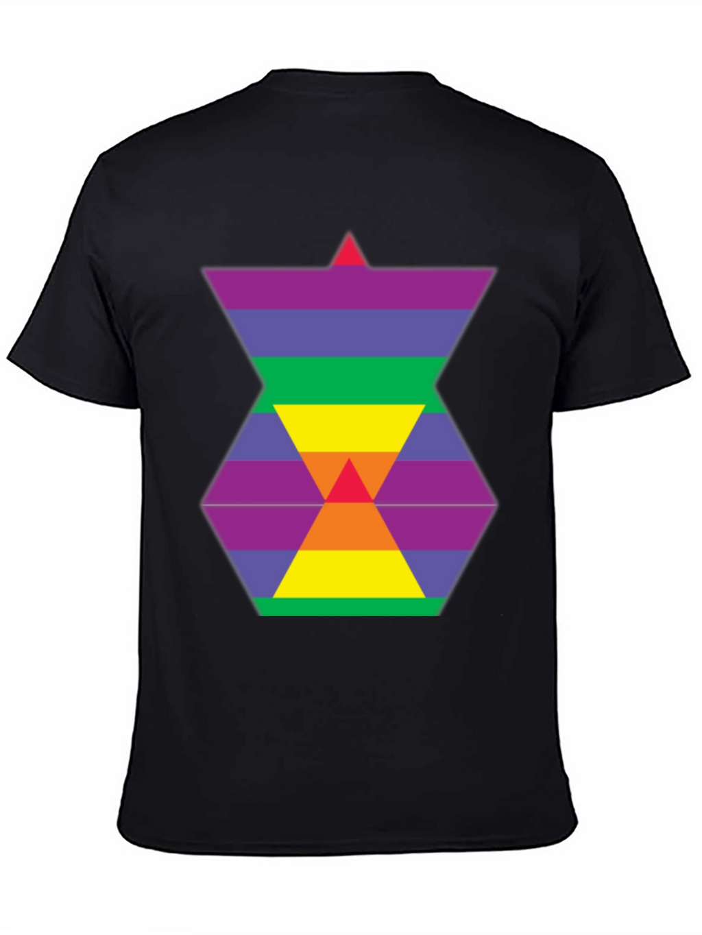 Rainbow Hexagon Graphic Tee - Modern Style