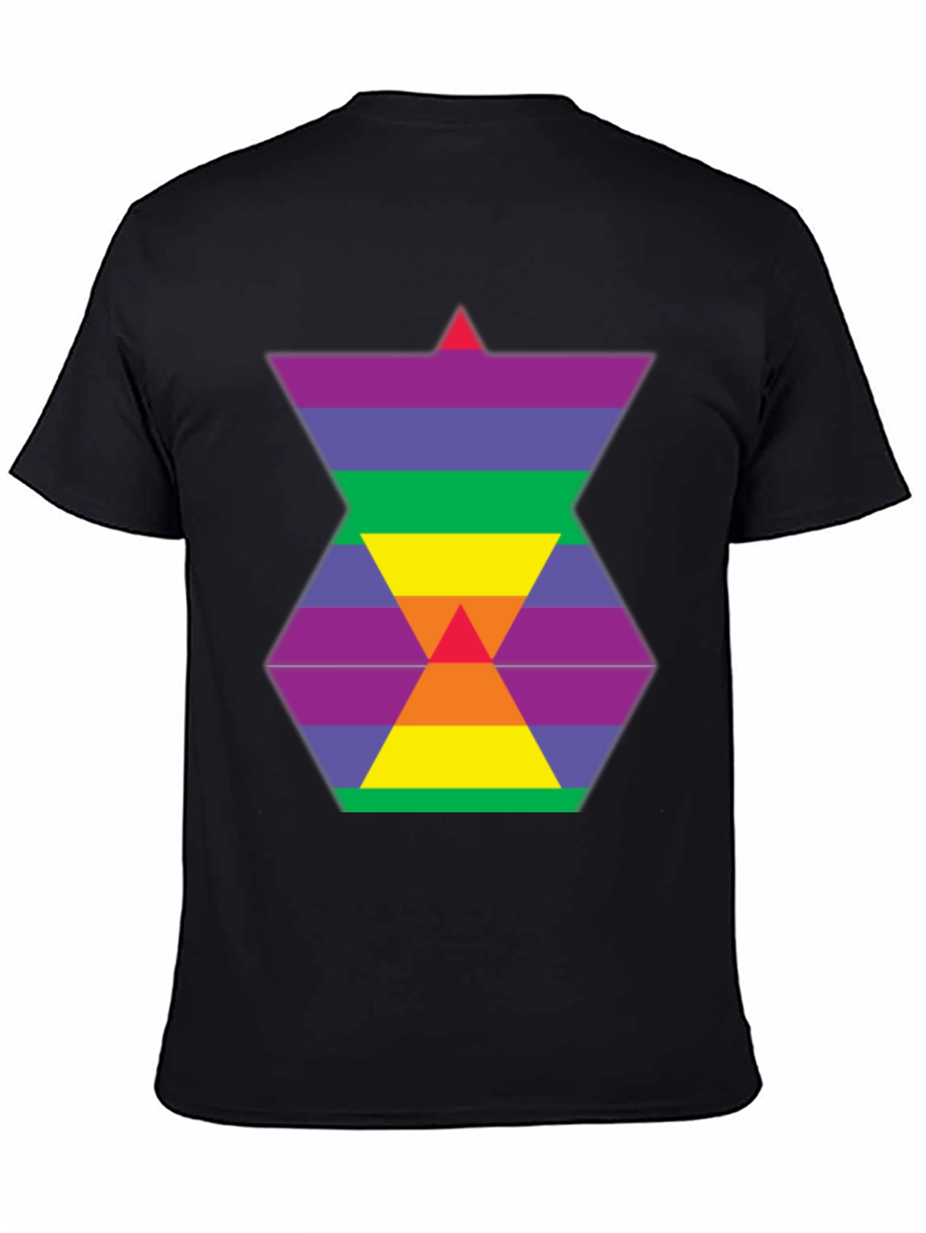 Rainbow Hexagon Graphic Tee - Modern Style