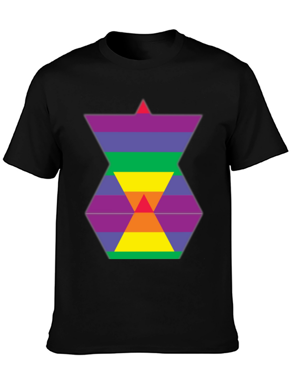 Rainbow Hexagon Graphic Tee - Modern Style