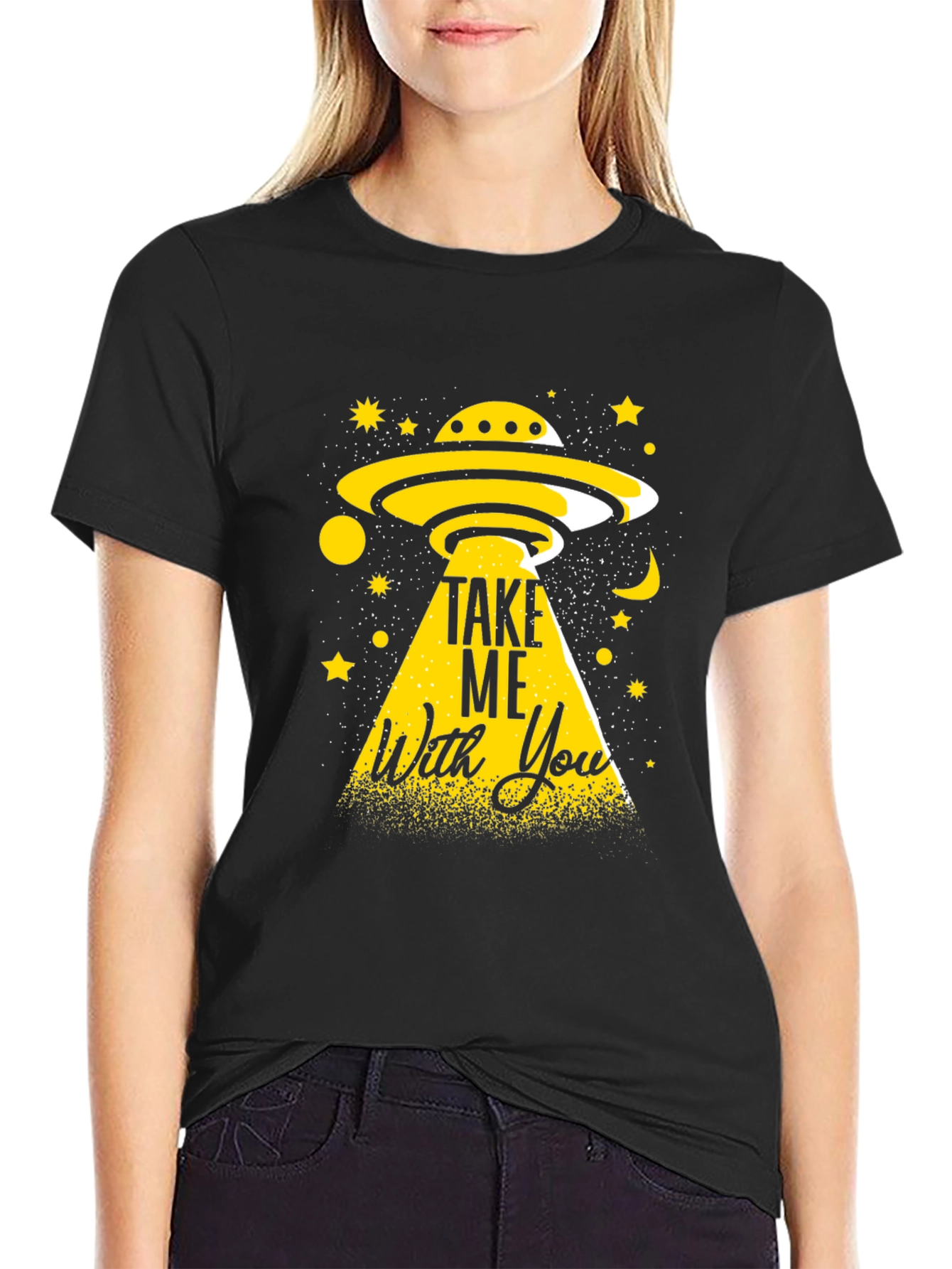 UFO Abduction Graphic Tee - Take Me With You